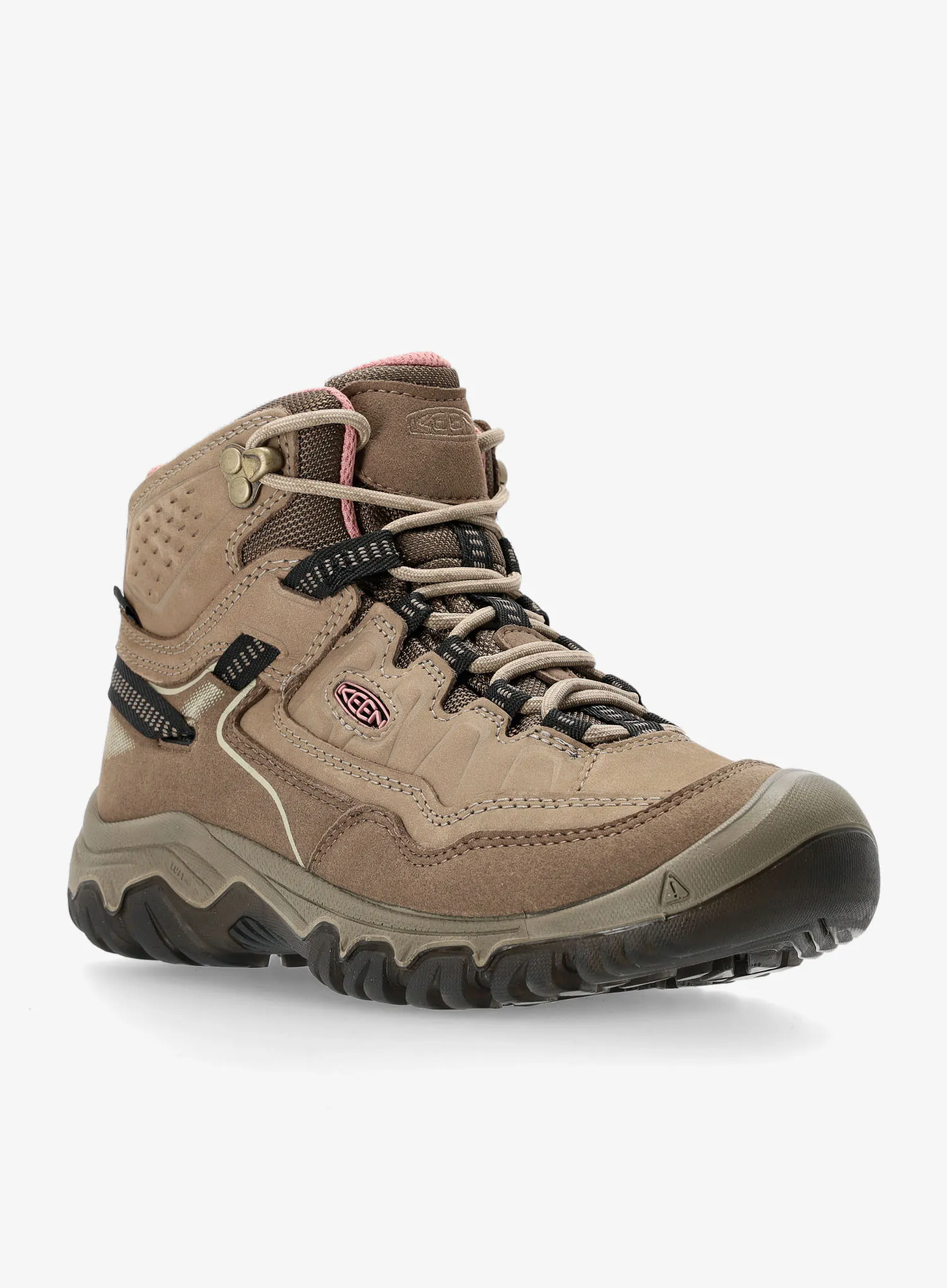 Turistické boty dámské Keen Targhee IV Mid WP - brindle/nostalgia rose