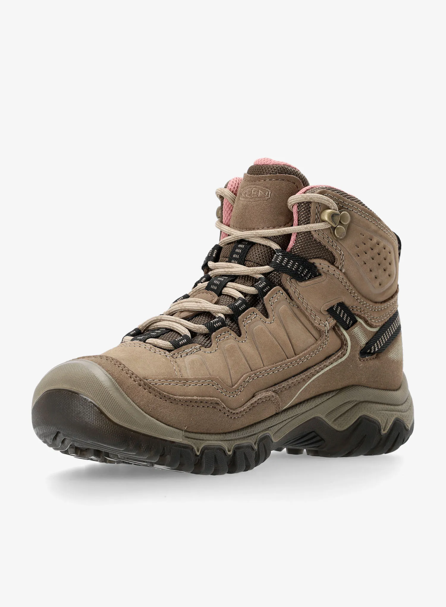 Turistické boty dámské Keen Targhee IV Mid WP - brindle/nostalgia rose