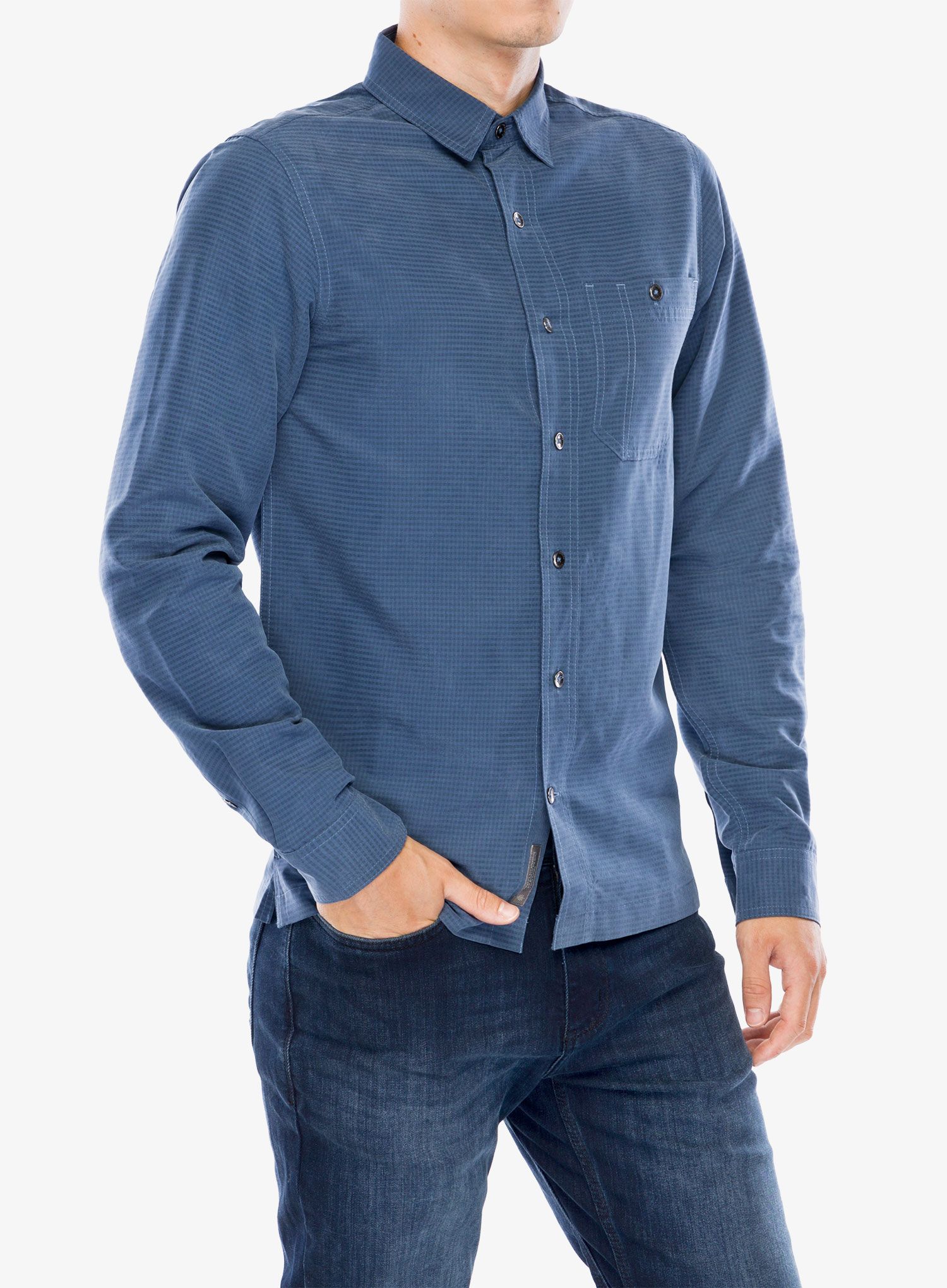 Košile Royal Robbins Mojave Pucker Dry LS - collins blue