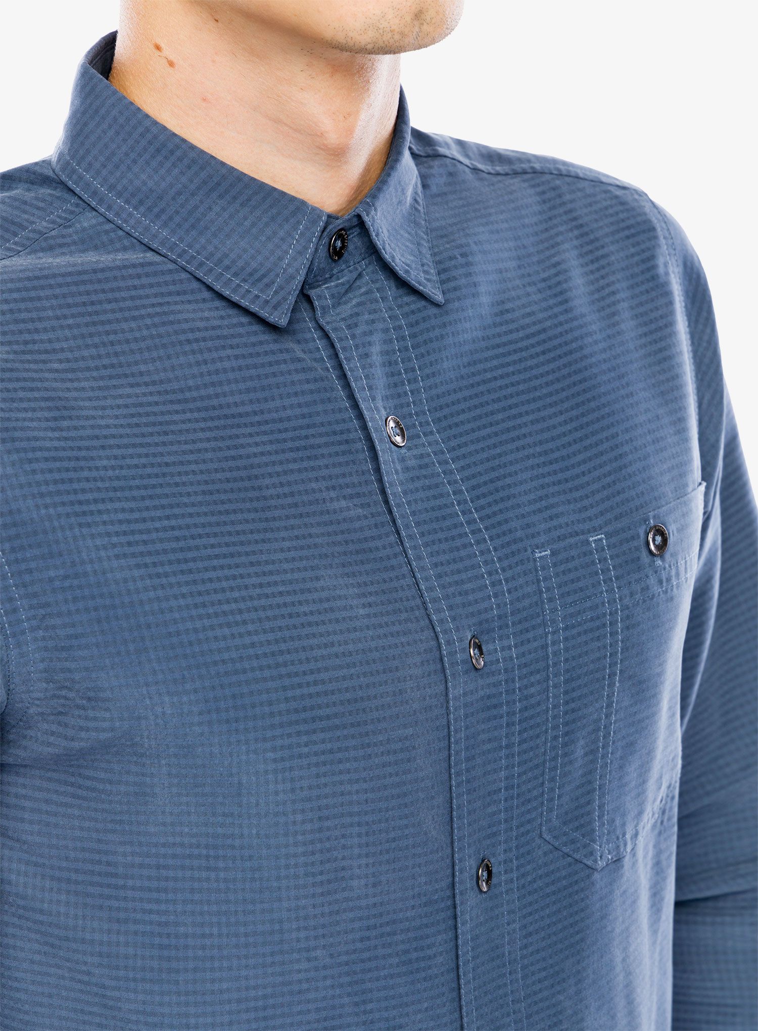 Košile Royal Robbins Mojave Pucker Dry LS - collins blue