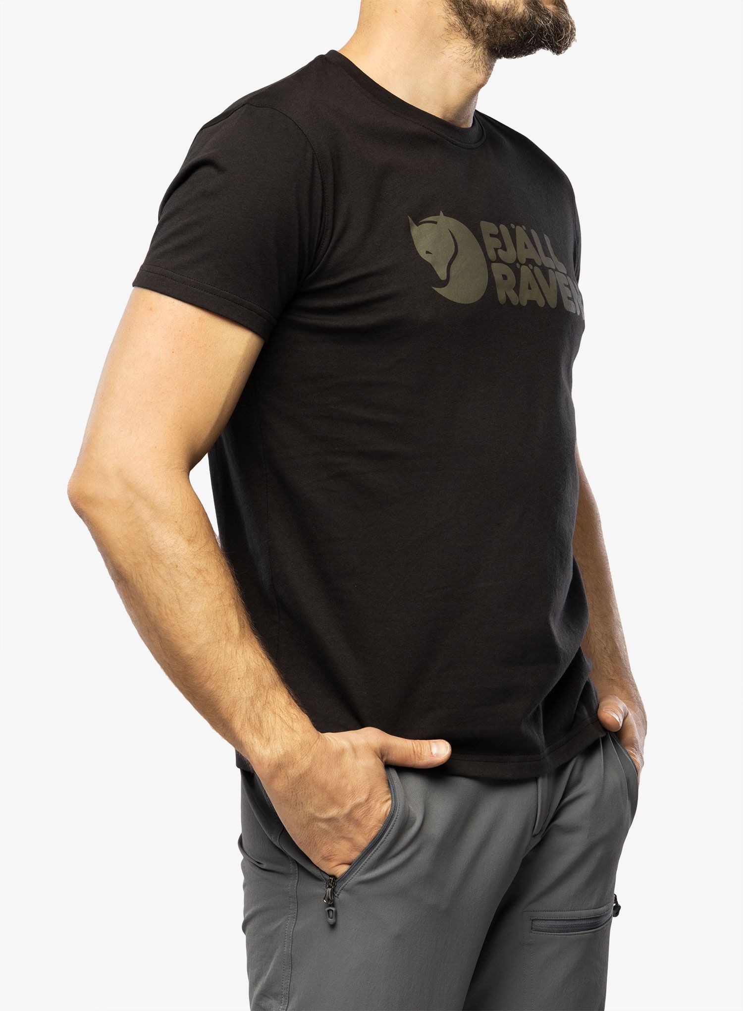 Tričko Fjallraven Logo T-shirt - black