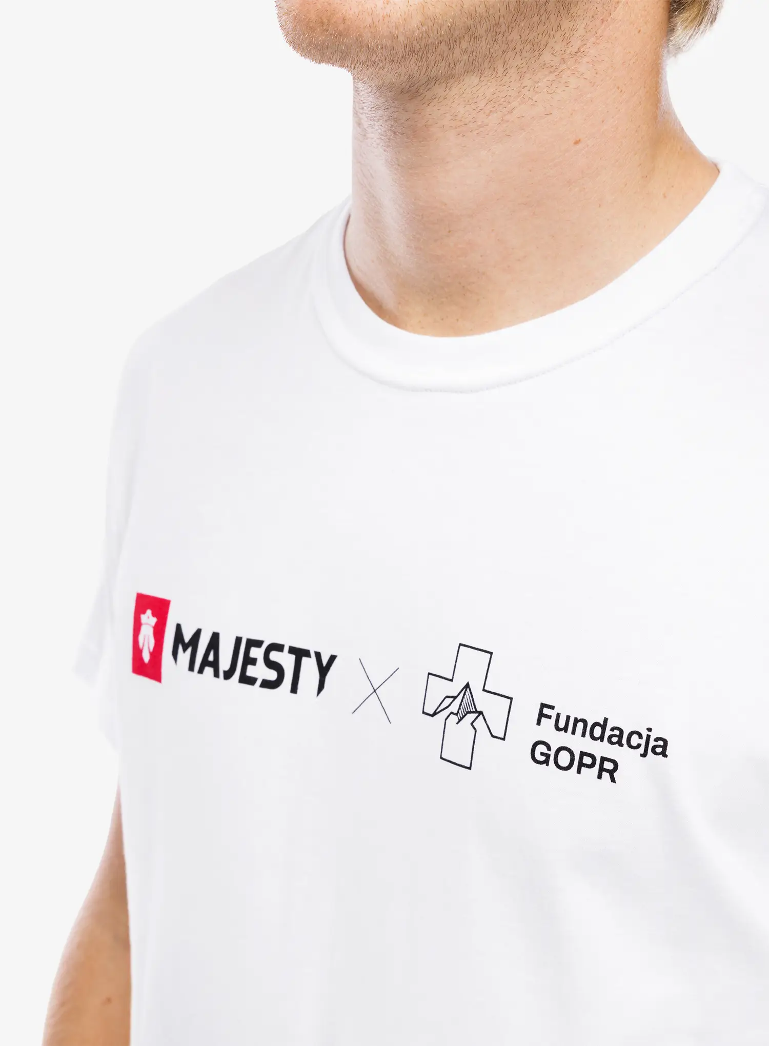 Tričko Majesty Fundacja GOPR Help & Protect T-shirt  - white