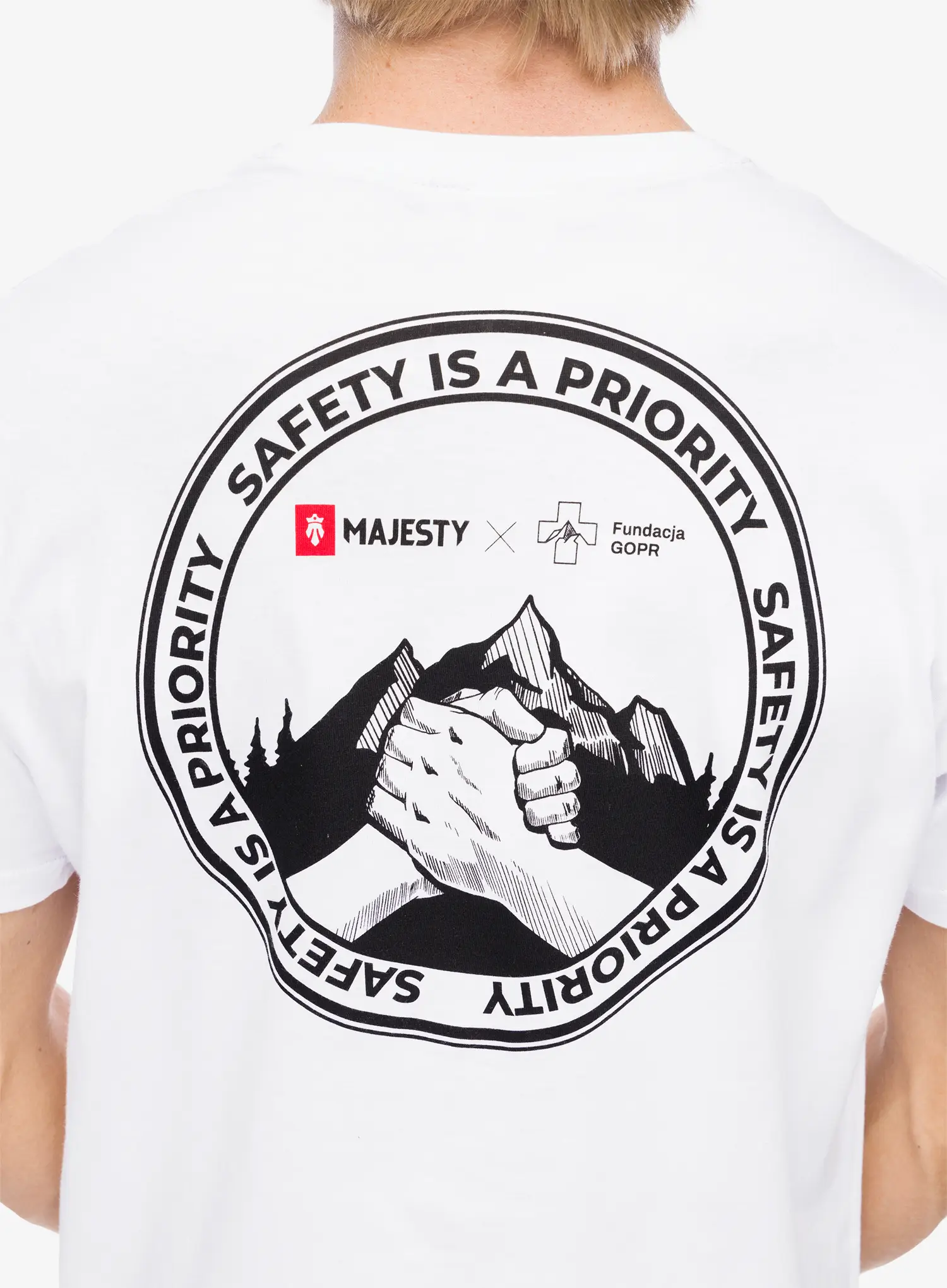 Tričko Majesty Fundacja GOPR Help & Protect T-shirt  - white