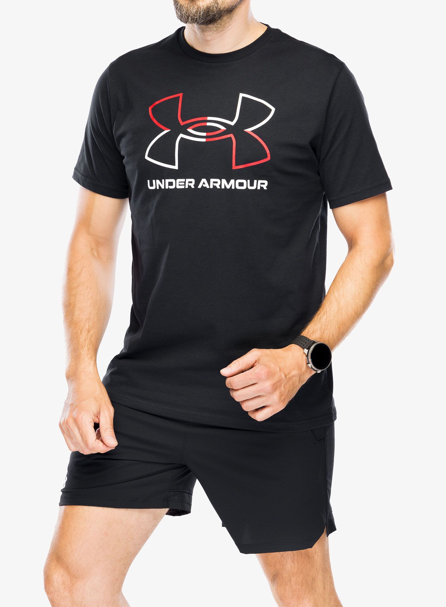 Bavlněné tričko Under Armour GL Foundation SS - black/red/white