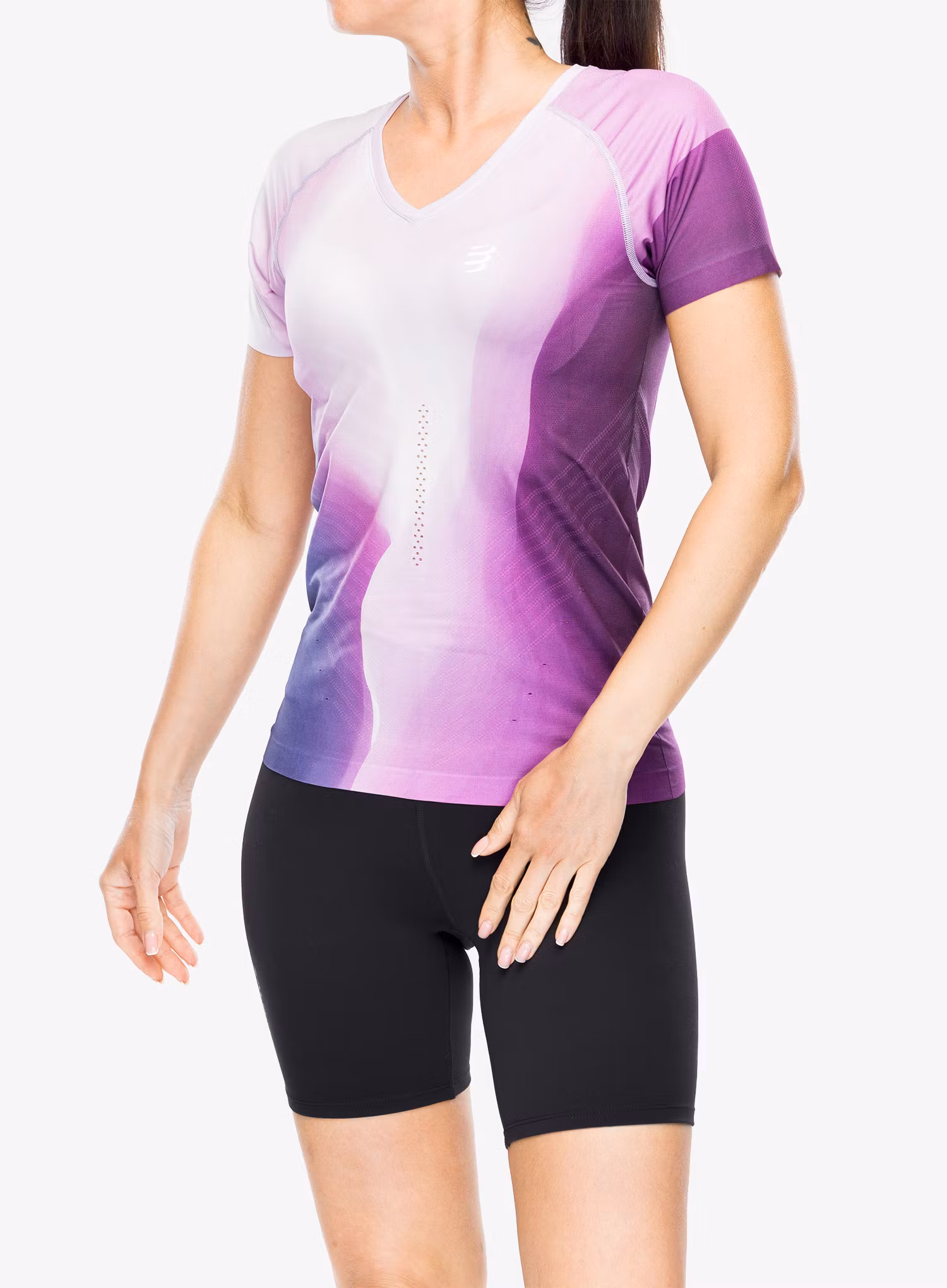 Běžecké tričko dámské Compressport Performance S/S T-Shirt - lilac