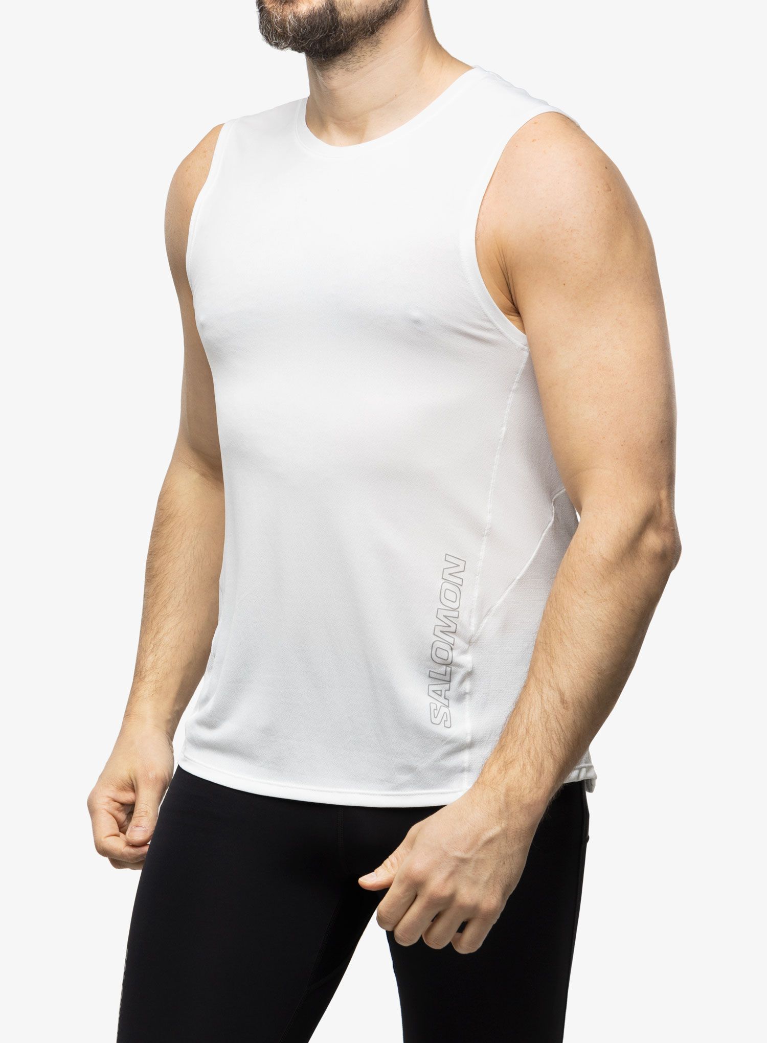 Běžecké tričko Salomon Sense Aero Trail Tank - white