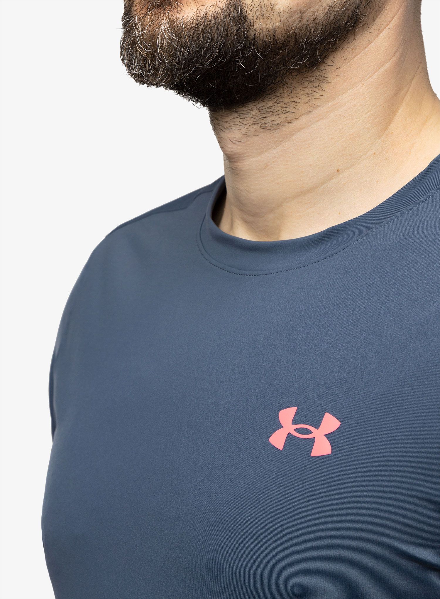 Běžecké tričko Under Armour Iso-Chill Laser Heat SS - downpour gray/pink/reflective