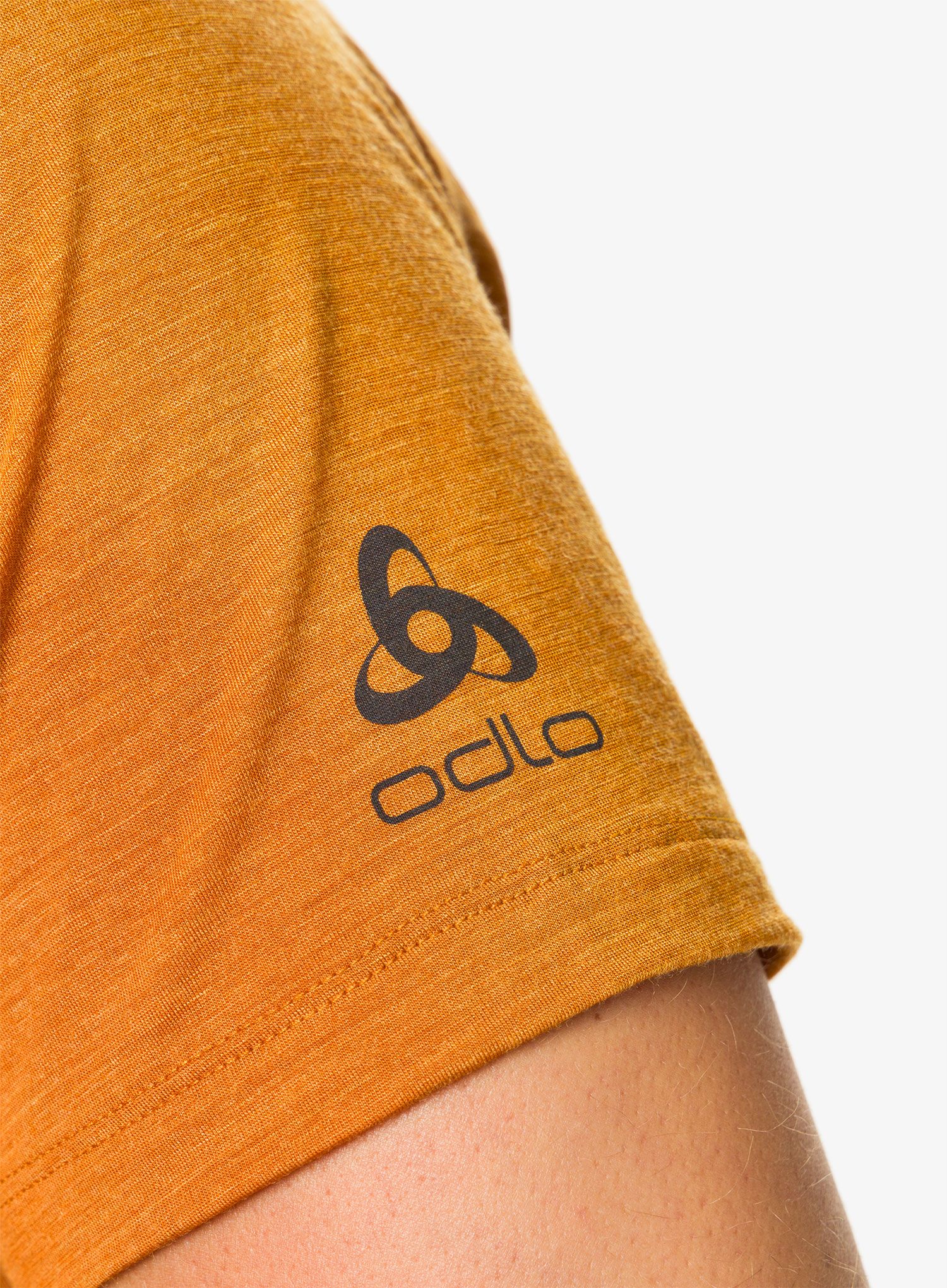 Pánské tričko Odlo Ascent PW 130 Landscape Crew Neck SS - honey ginger melange