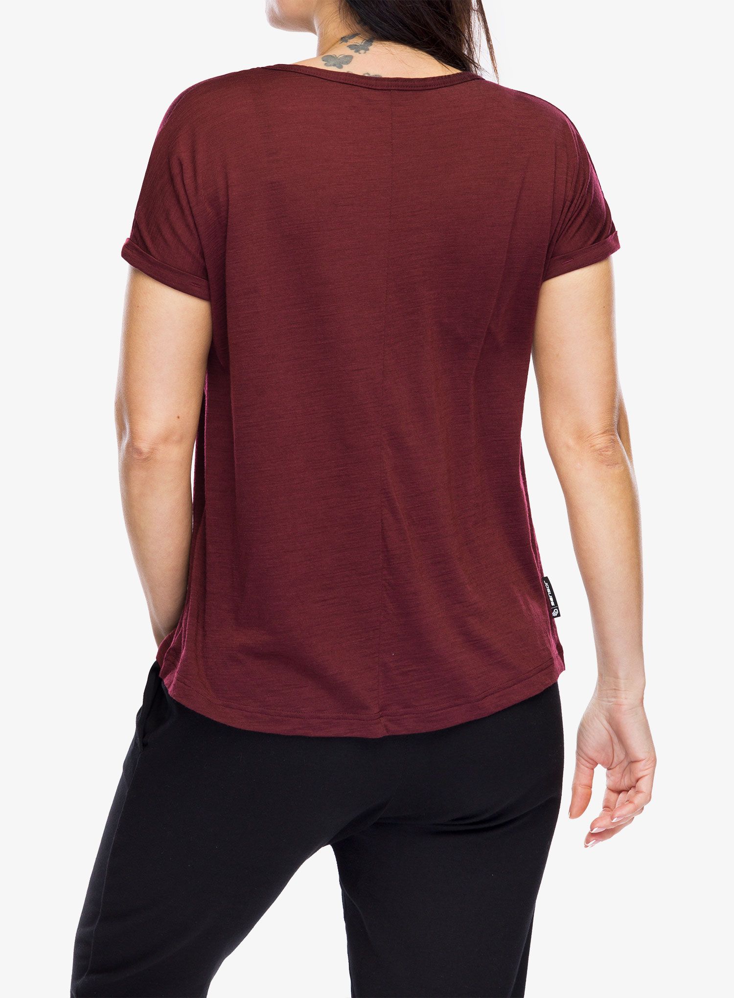 Merino triko dámské Sensor Merino Air Traveller Tee SS - port red