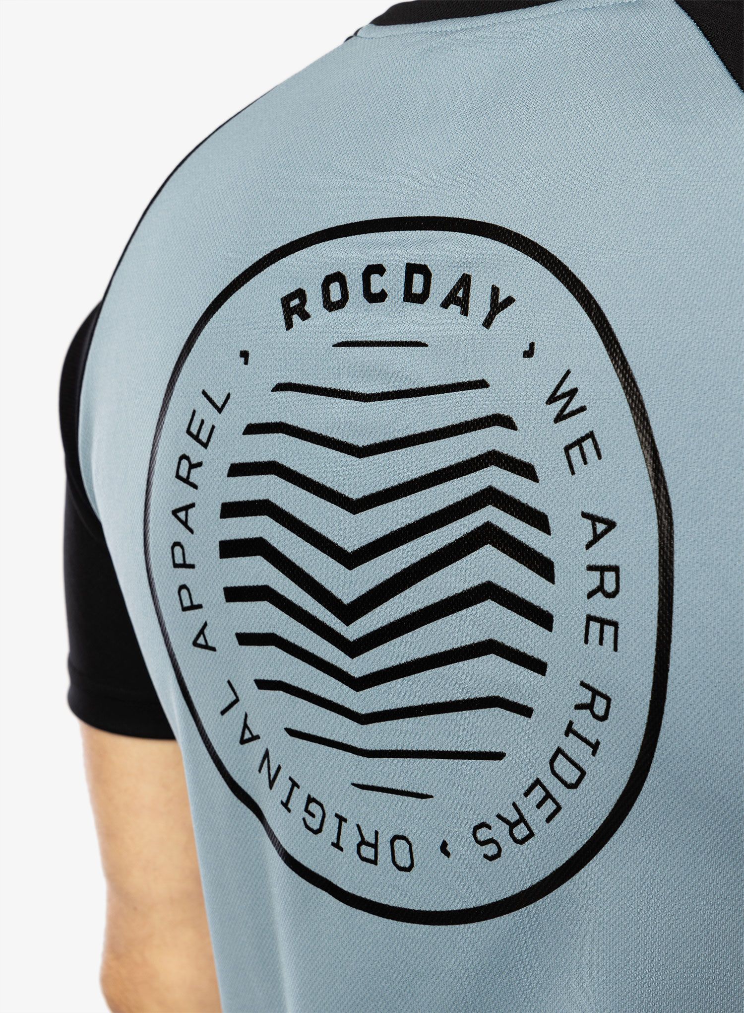 Cyklistické triko Rocday Gravel - black/blue