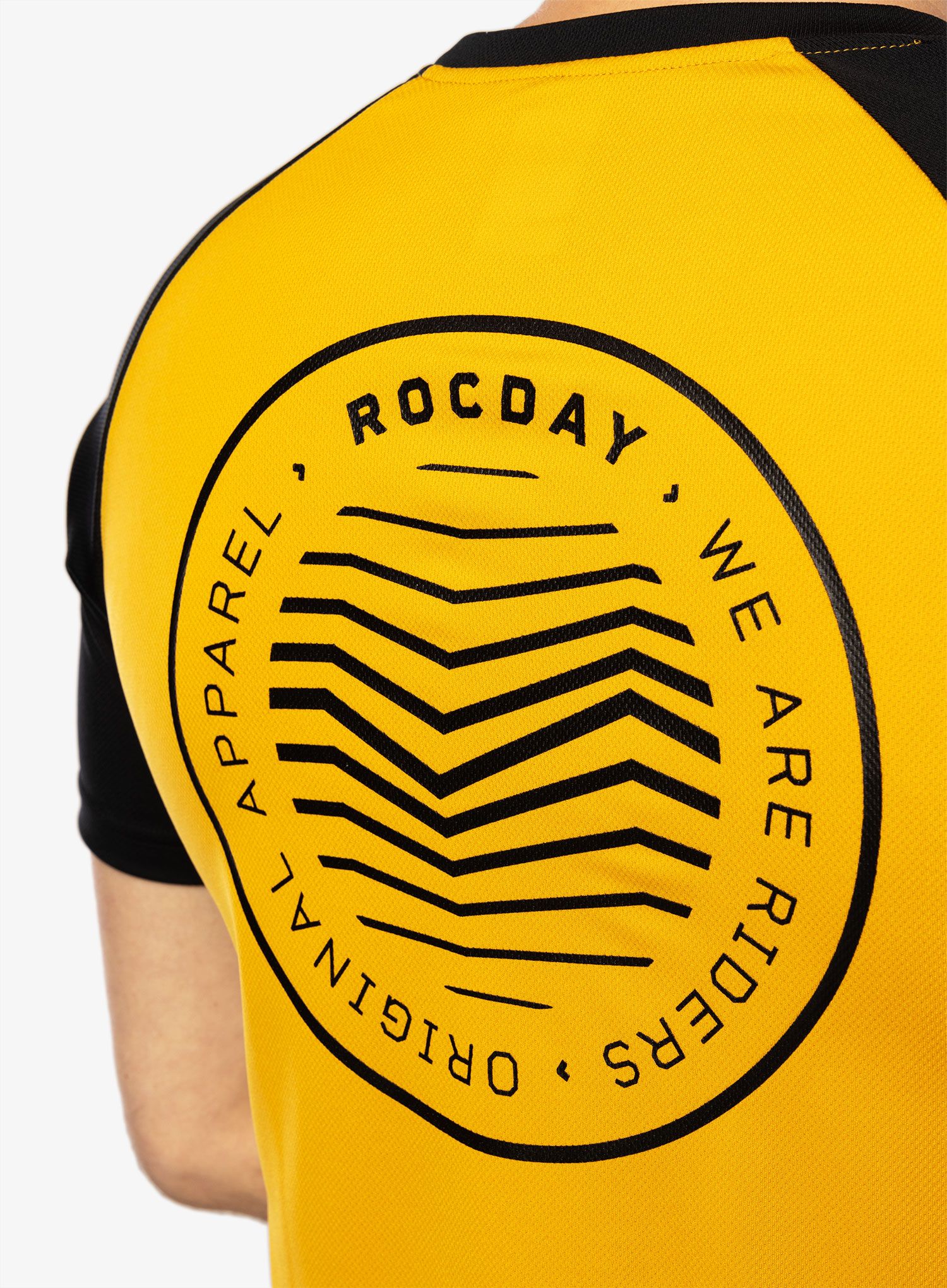 Cyklistické triko Rocday Gravel - black/yellow