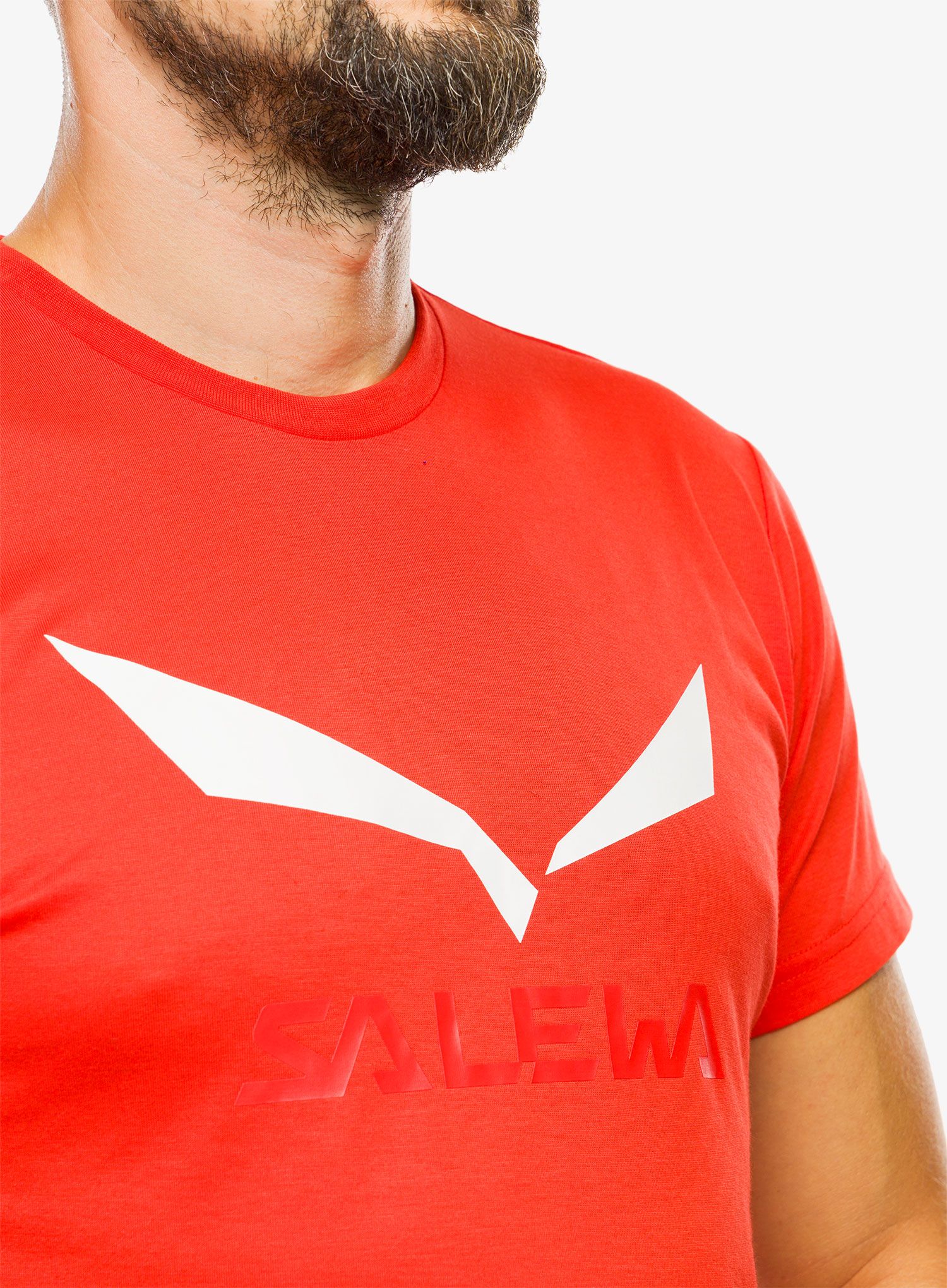 Rychleschnoucí triko Salewa Solidlogo Dry T-shirt - flame