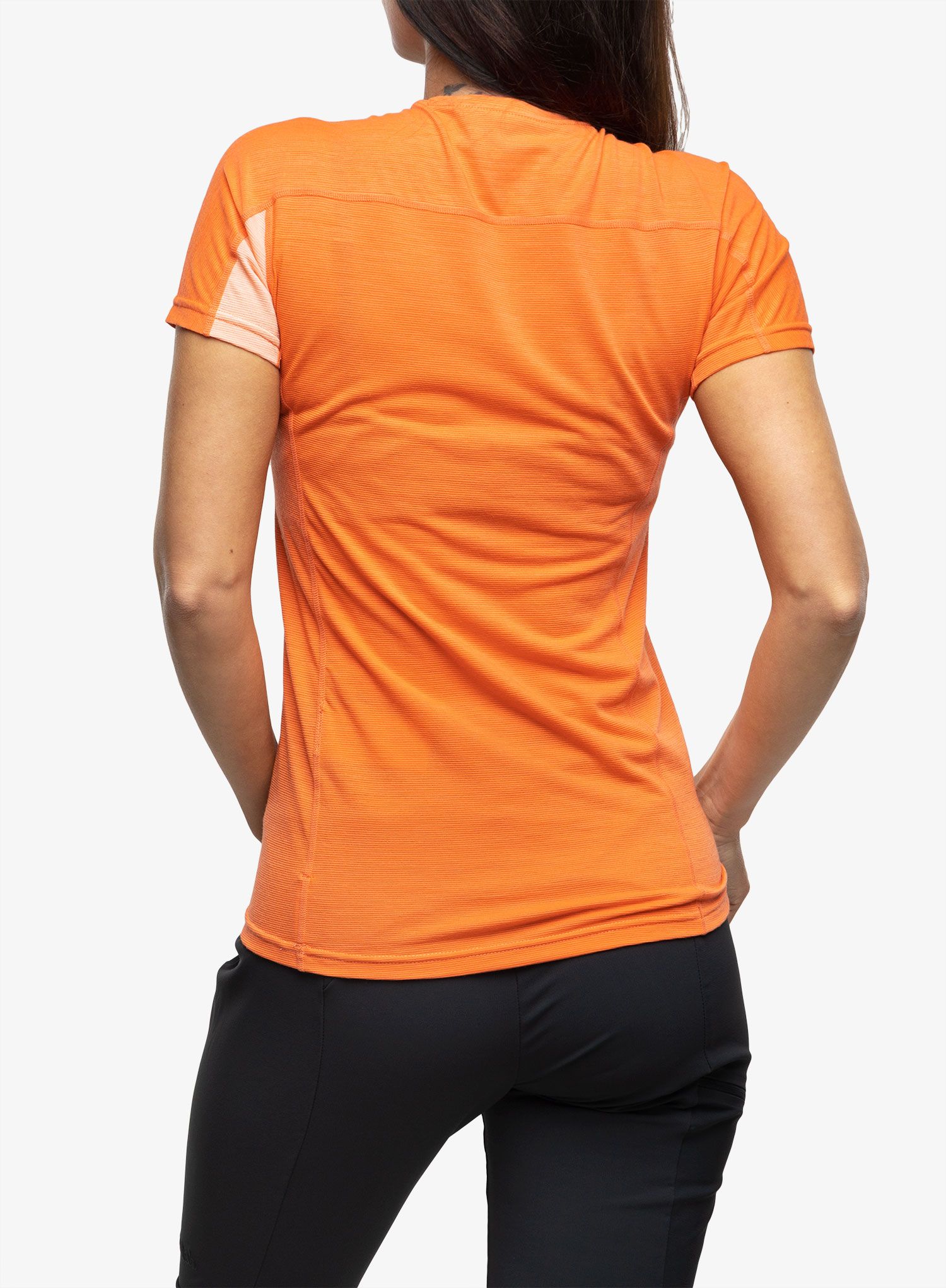 Termo triko dámské Norrona Falketind Equaliser Merino T-Shirt - peach/orange