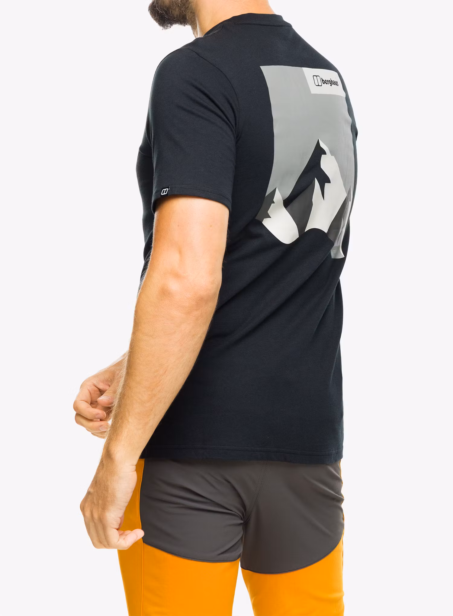 Tričko s potiskem Berghaus Dolomites Mtn SS Tee - black/black