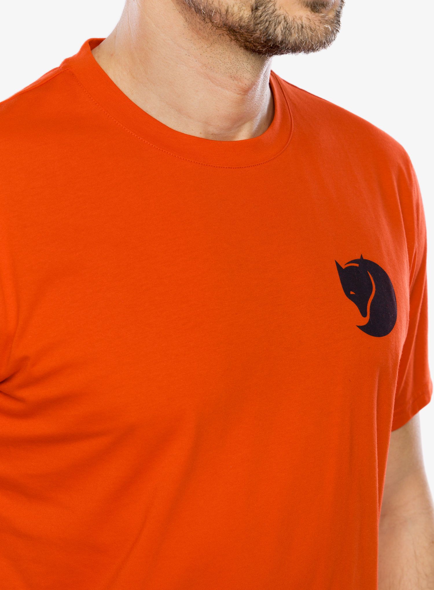 Tričko s potiskem Fjallraven Walk With Nature T-shirt - flame orange