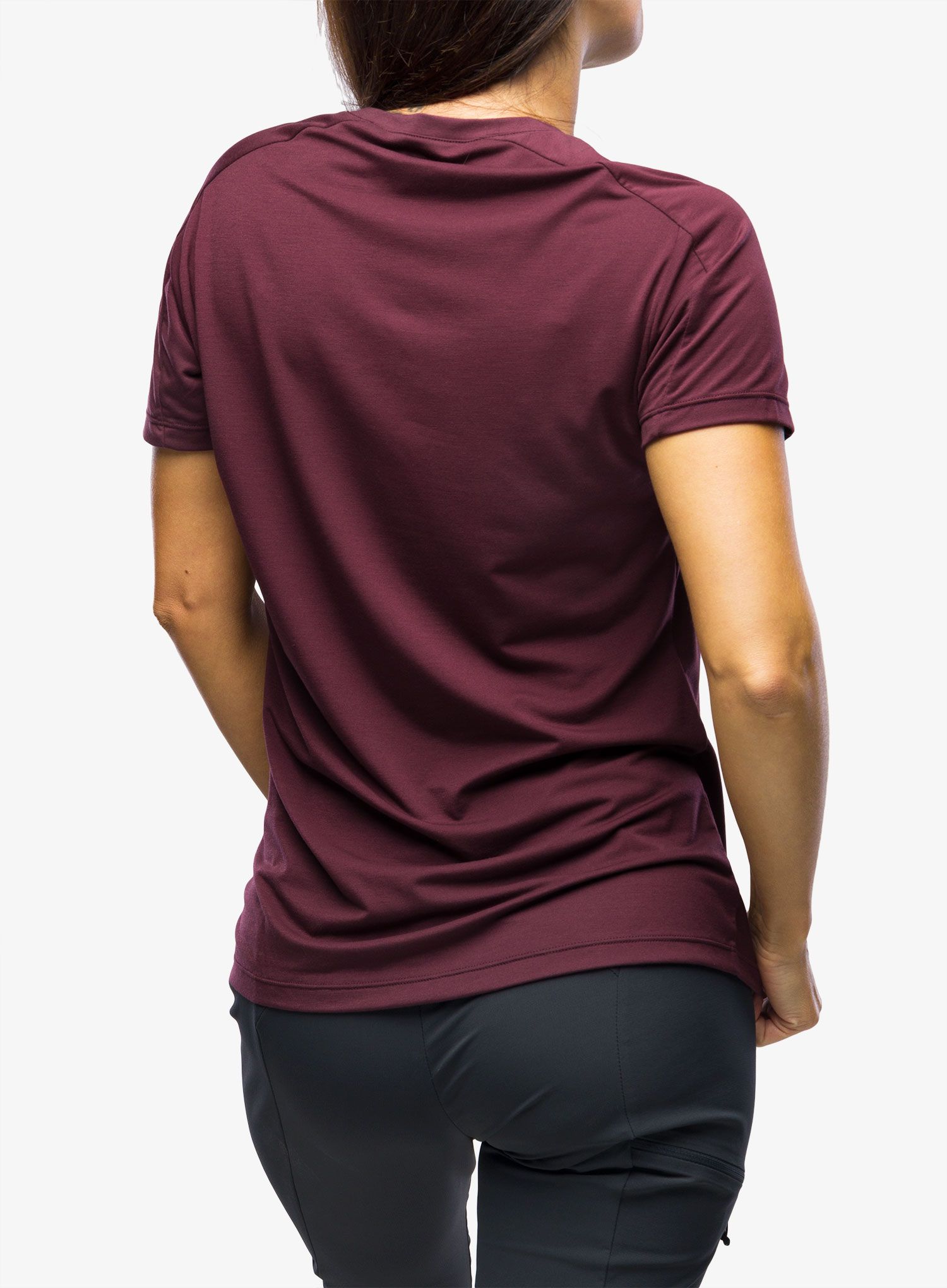 Dámské tričko s potiskem Mountain Equipment Headpoint Ray Tee - raisin