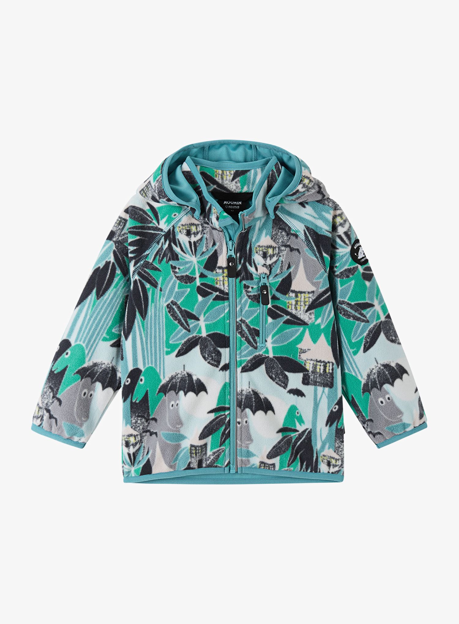 Dětská mikina Reima Moomin Vindskydd - green aqua