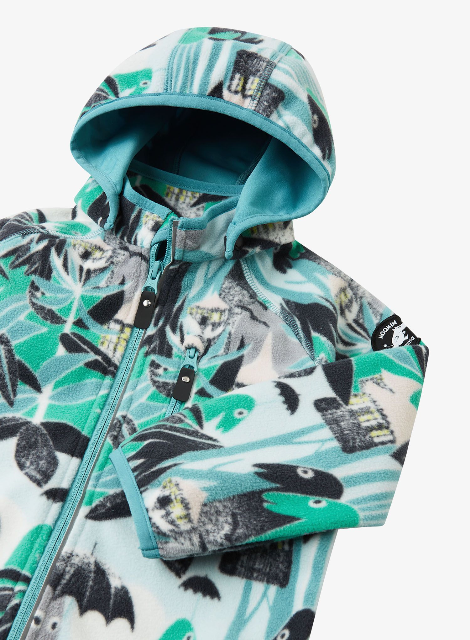 Dětská mikina Reima Moomin Vindskydd - green aqua