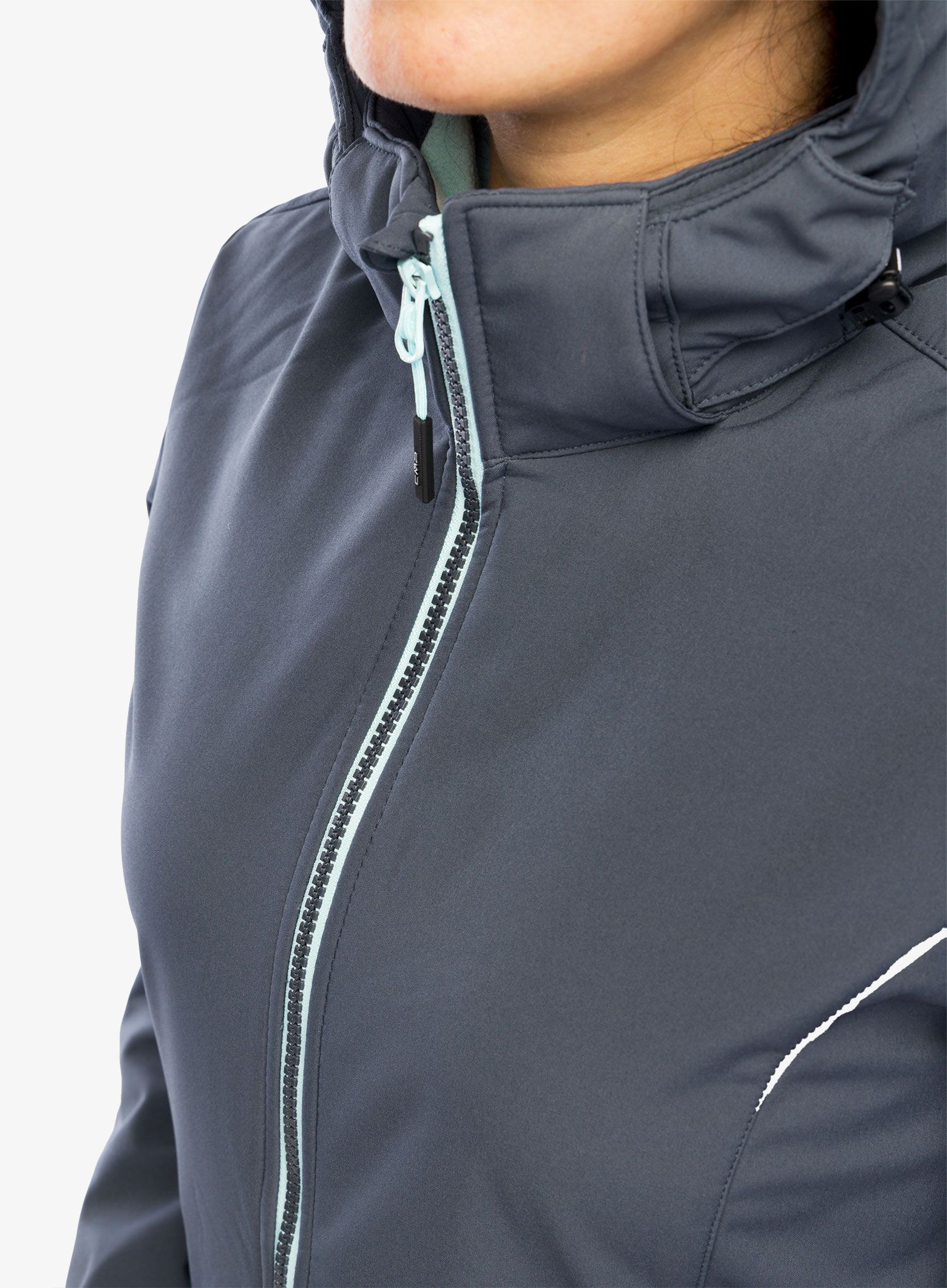 Dámská bunda CMP Wilma Jacket Zip Hood - titanio/acqua