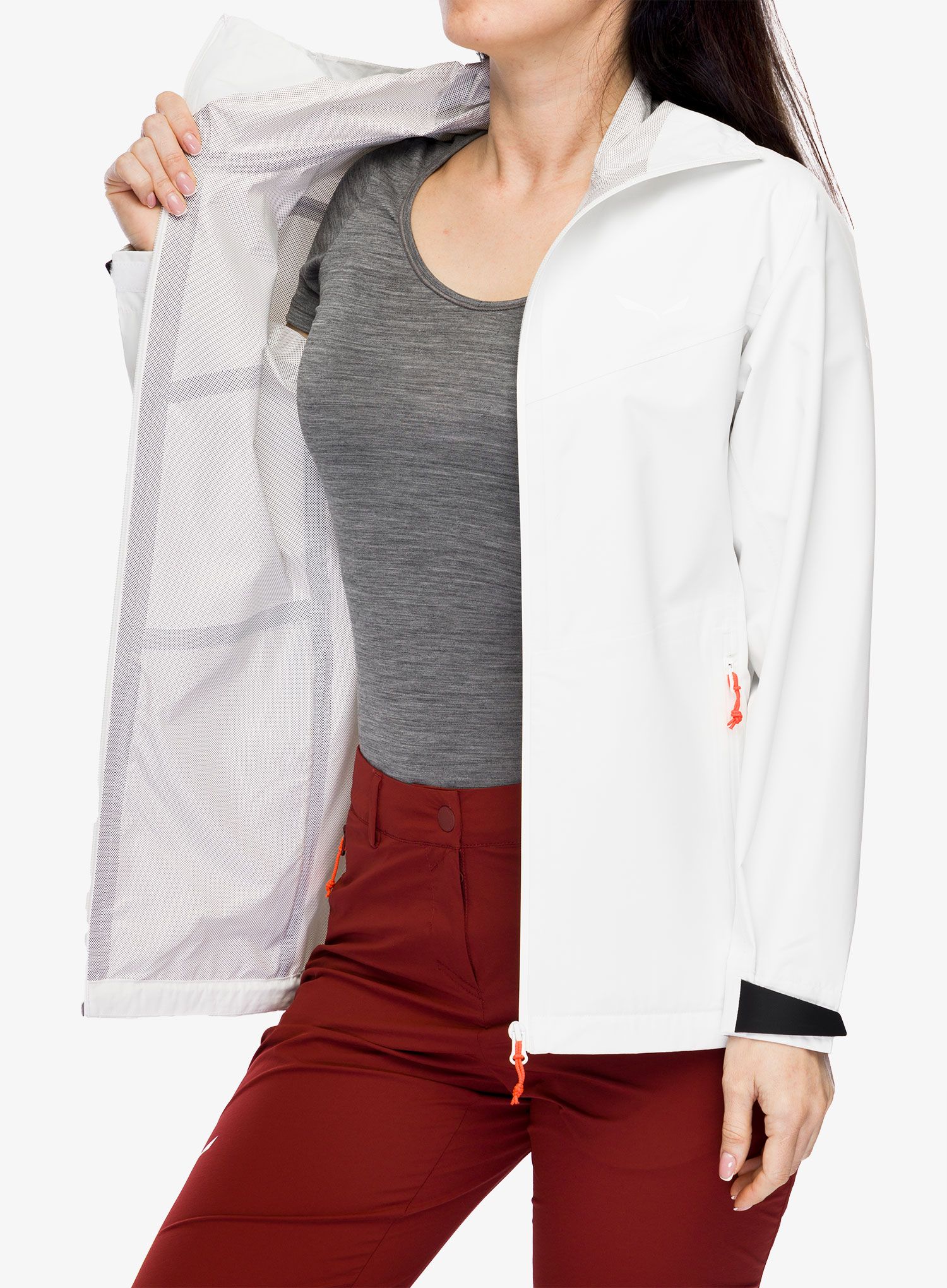Dámská bunda Salewa Puez Aqua 4 PTX 2.5L Jacket - white