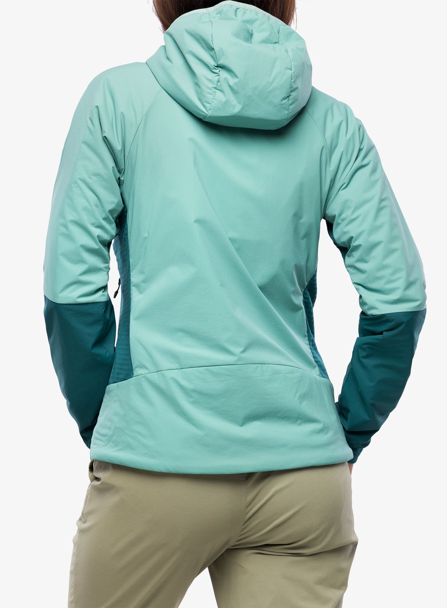 Hybridní bunda dámská Marmot Novus LT Hybrid Hoody - blue agave/dark jungle
