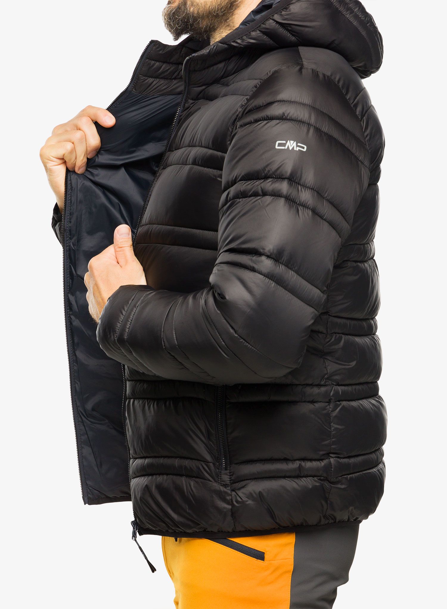 Zateplená bunda CMP Jacket Snaps Hood Tresh - nero