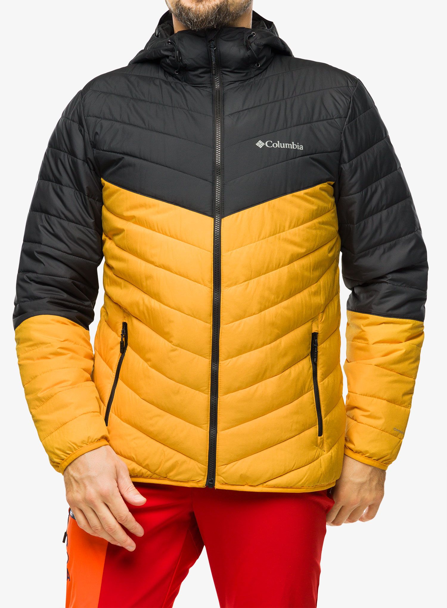 Zateplená bunda Columbia Eddie Gorge Hooded Jacket - raw honey/black