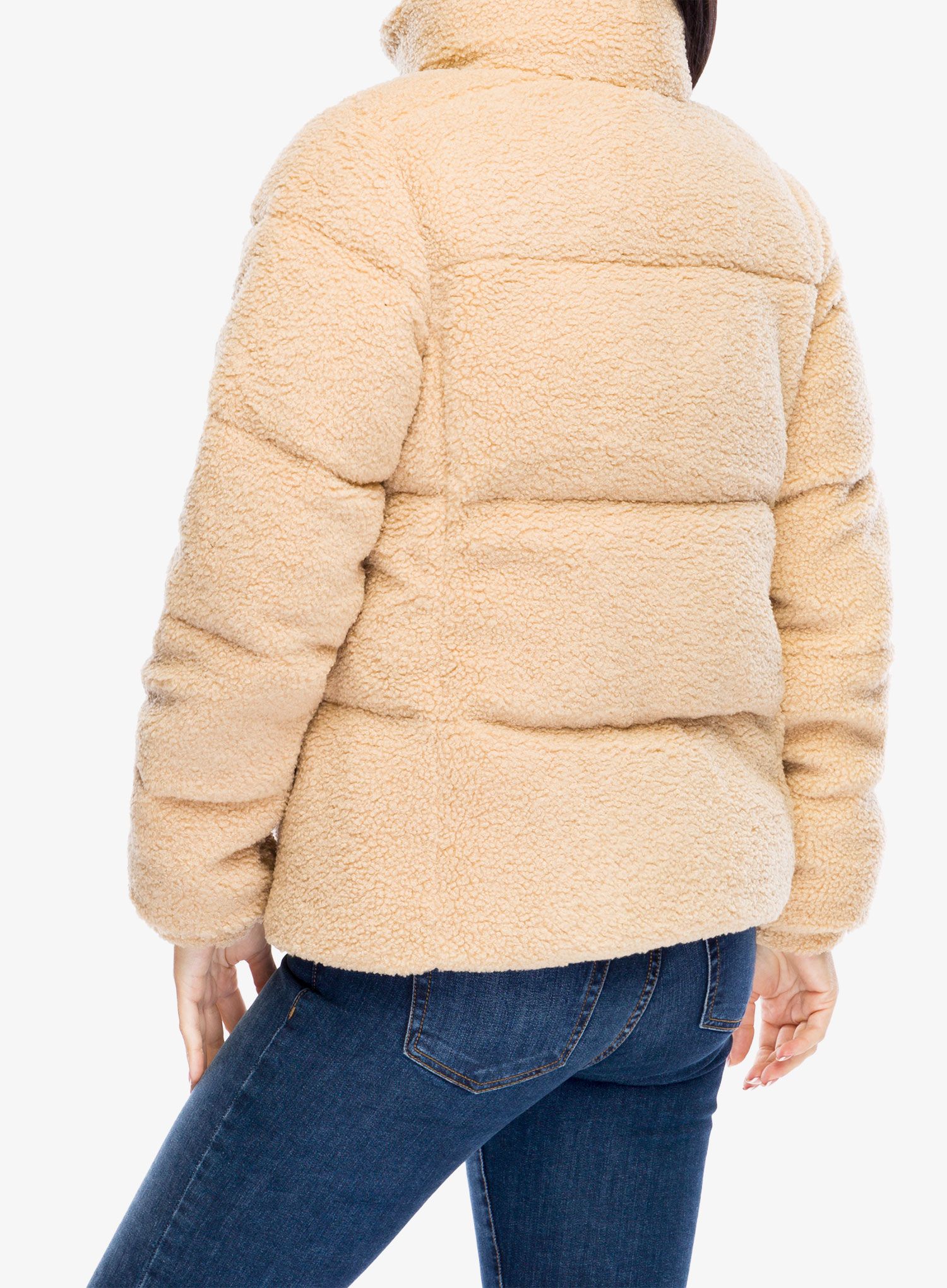 Zateplená bunda Columbia Puffect Sherpa Jacket - canoe