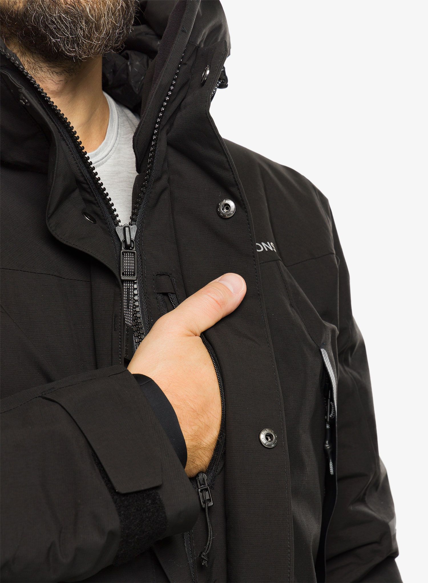 Kabát Didriksons Poseidon Parka - black