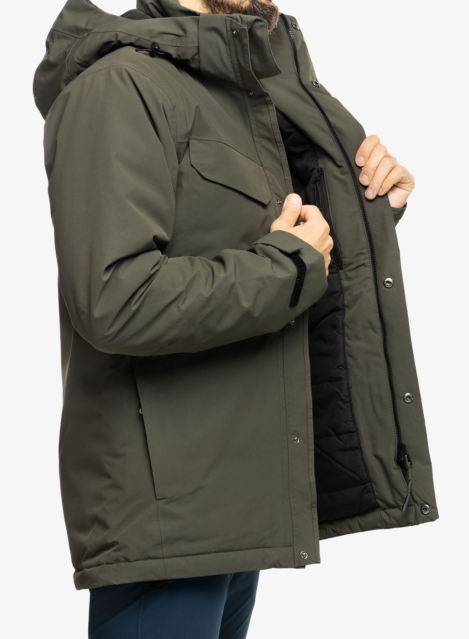 Zateplená bunda Didriksons Stefan Jacket - deep green