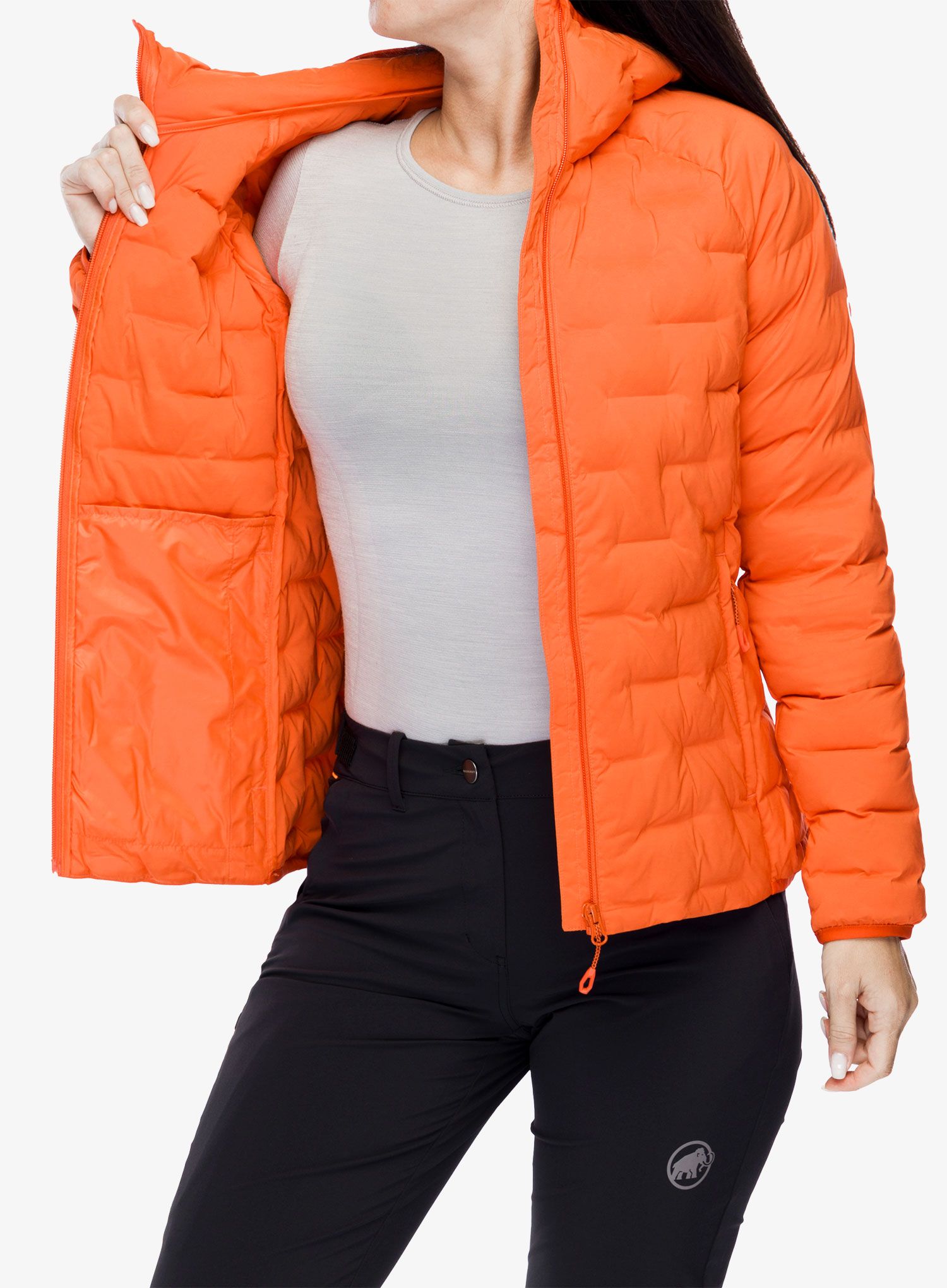 Zateplená bunda dámská Mammut Sender IN Hooded Jacket - mammut red