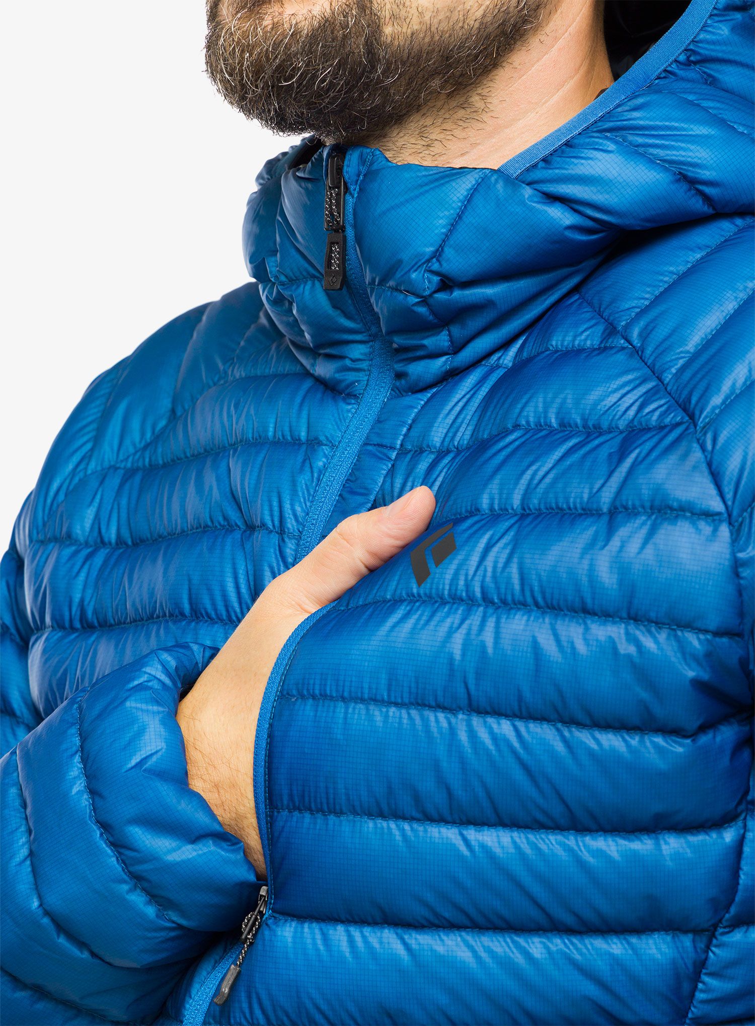 Péřová bunda Black Diamond Approach Down Hoody - drifter blue