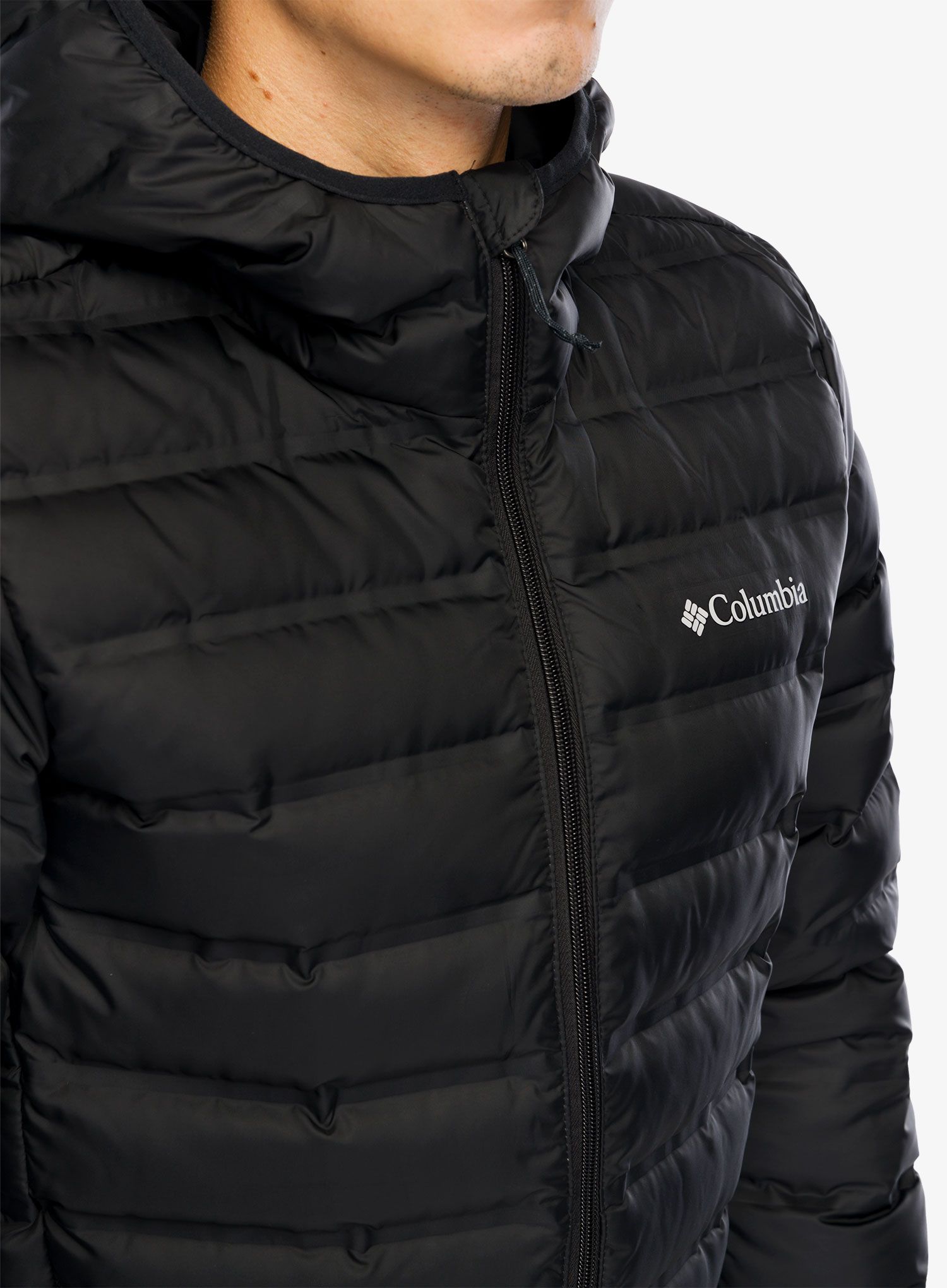 Péřová bunda Columbia Lake 22 Down Hooded Jacket - black