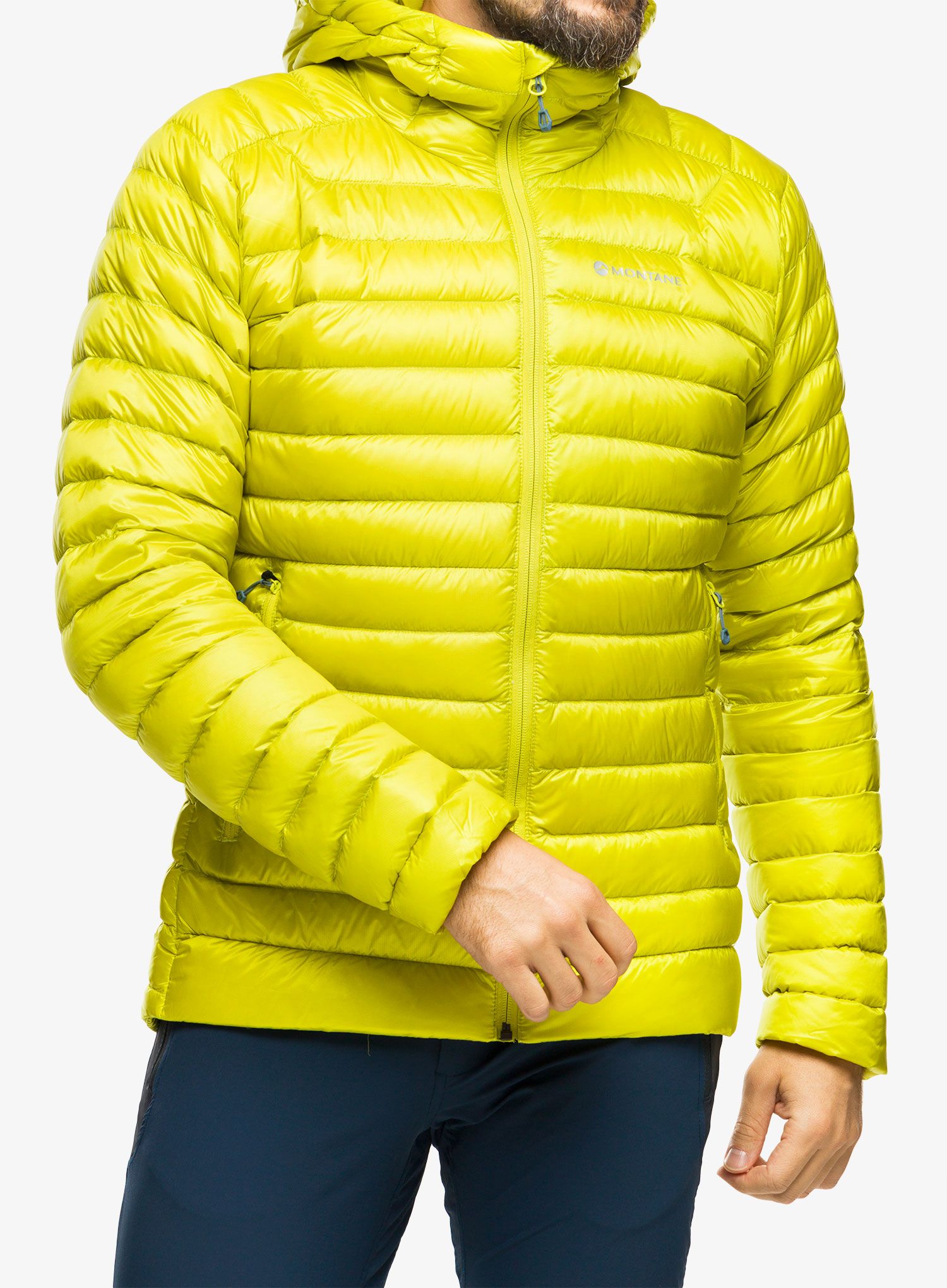 Péřová bunda Montane Anti-Freeze Hoodie - citrus spring