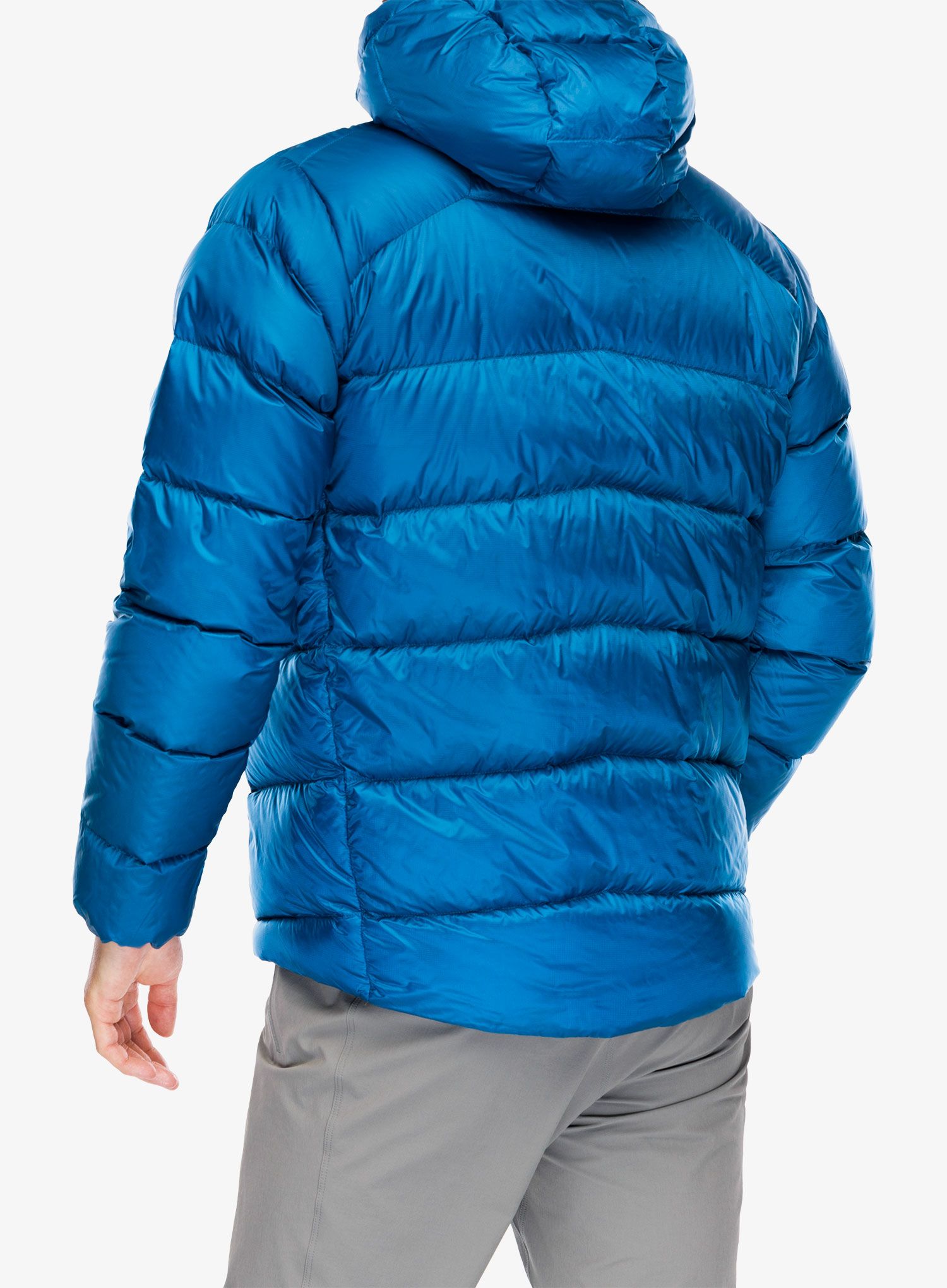 Péřová bunda Patagonia Fitz Roy Down Hoody - endles blue