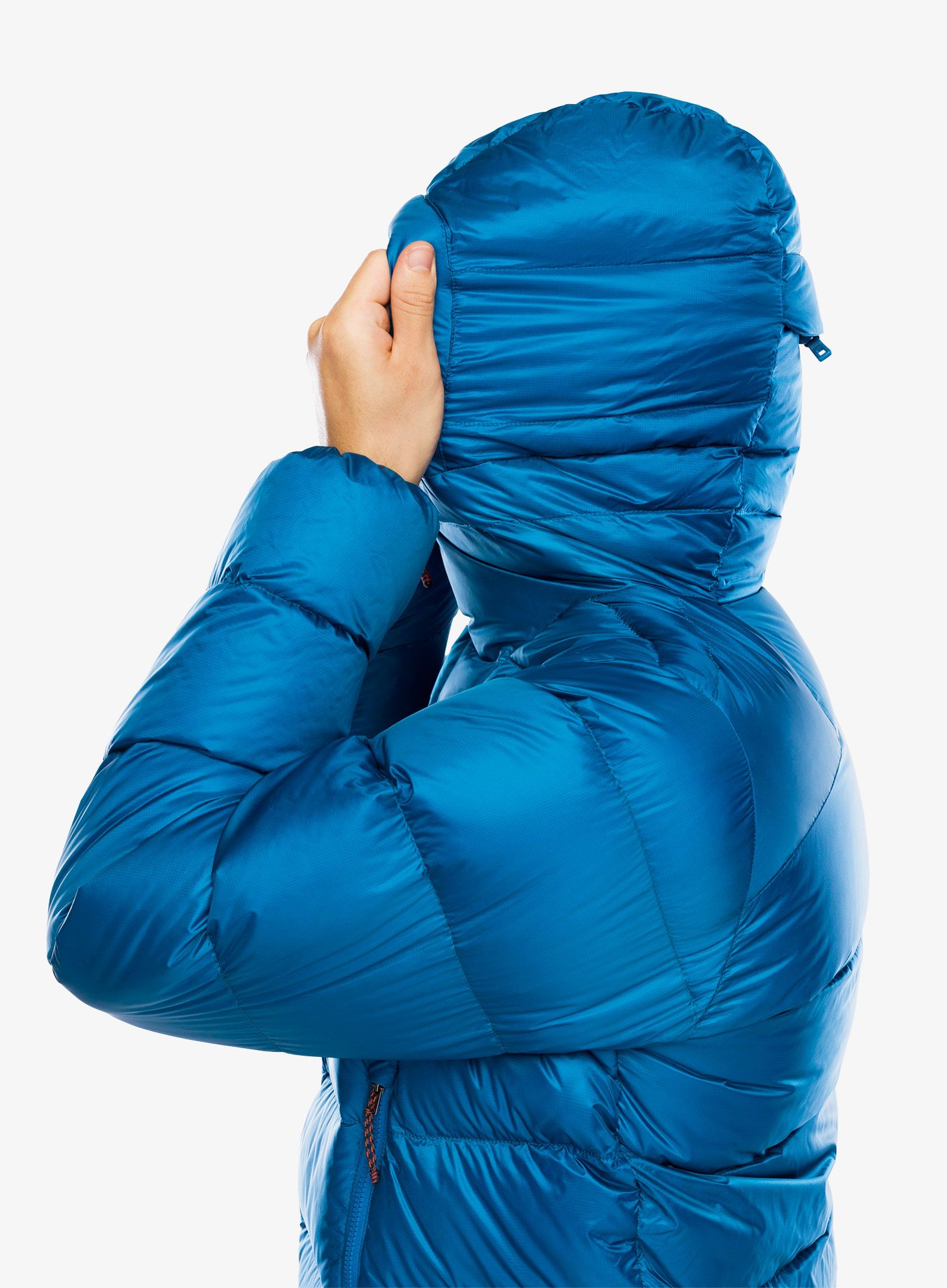 Péřová bunda Patagonia Fitz Roy Down Hoody - endles blue
