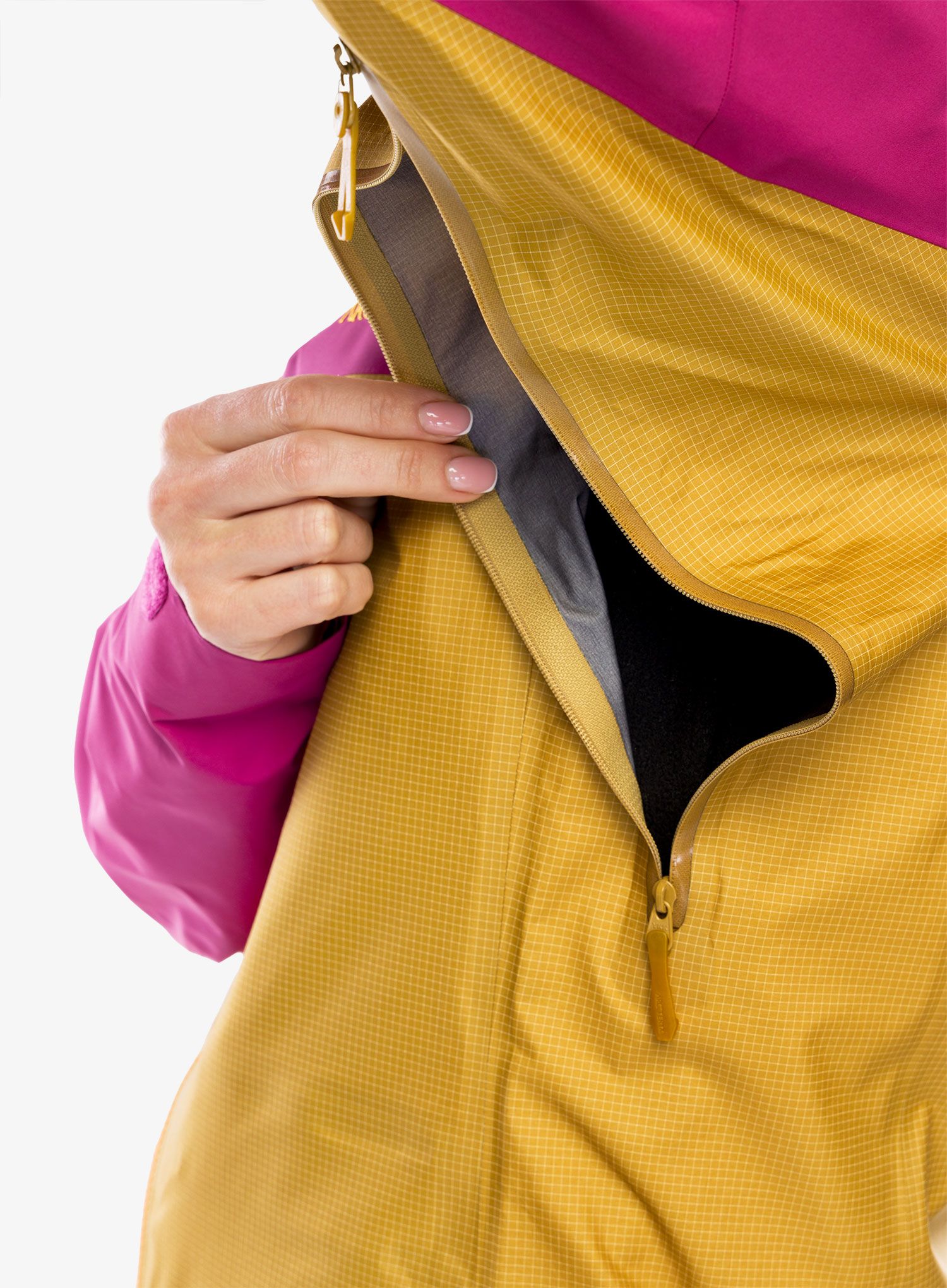 Dámská bunda na hory Arcteryx Alpha Jacket - yukon/amaranthus/edziza