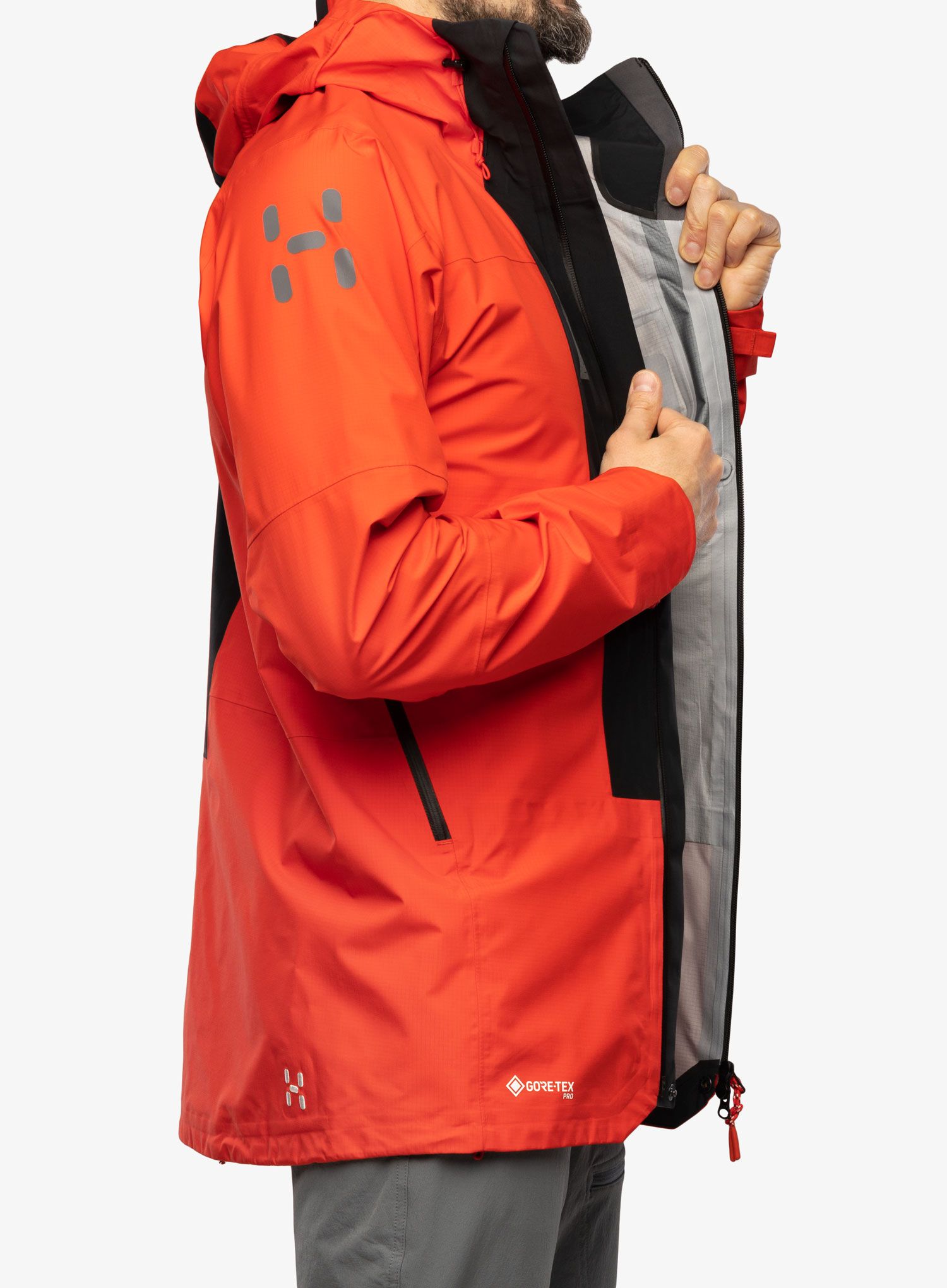 Bunda s membránou Haglofs L.I.M ZT Trek GTX Pro Jacket - zenith red/true blk