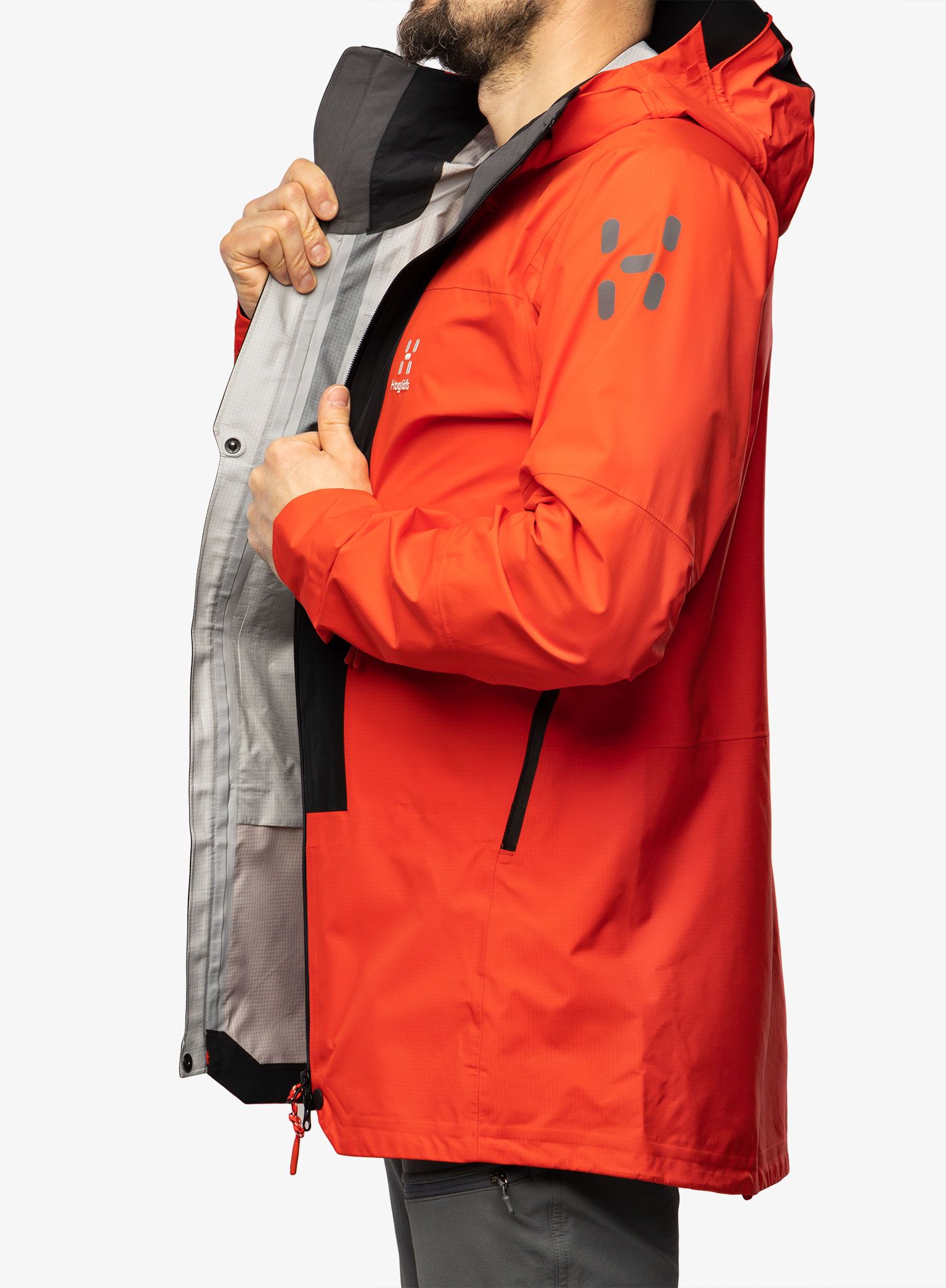 Bunda s membránou Haglofs L.I.M ZT Trek GTX Pro Jacket - zenith red/true blk