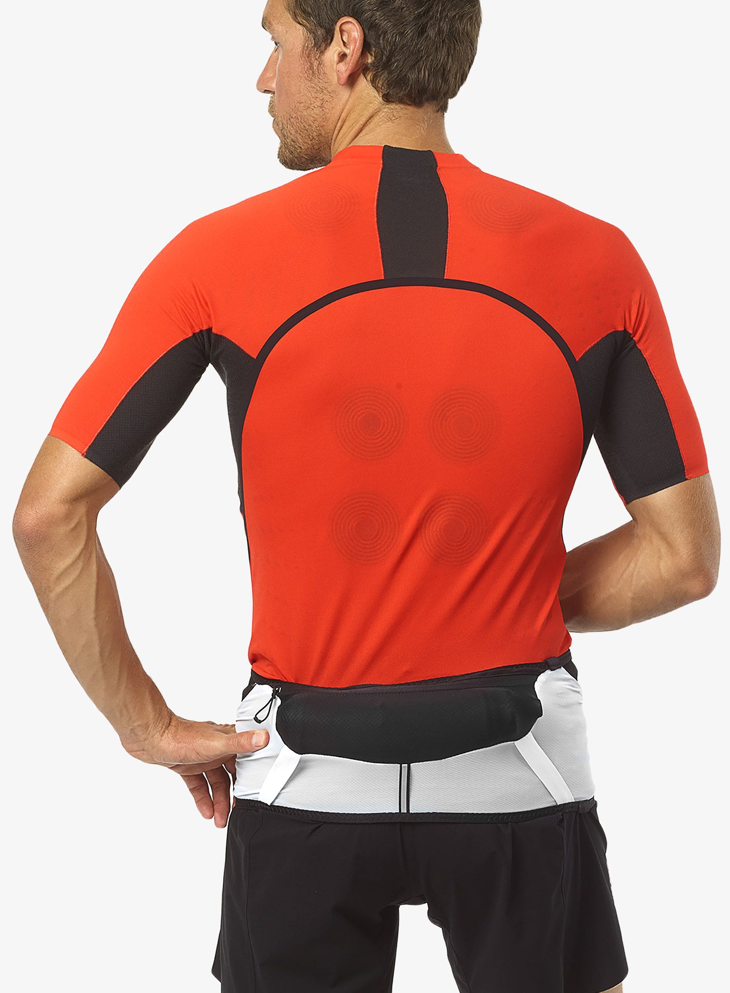 Běžecký opasek Salomon Adv Skin Belt Race Flag - black/white