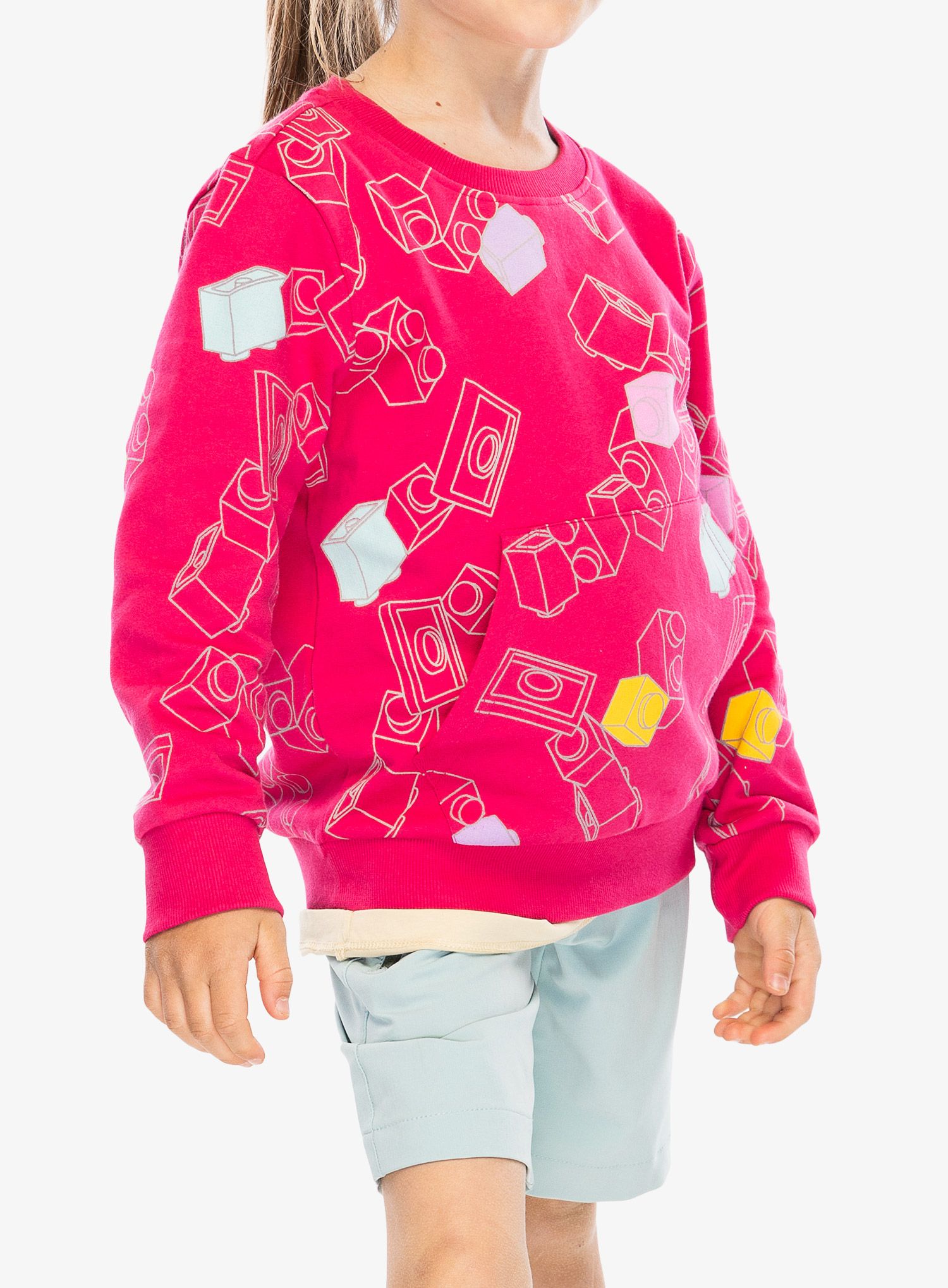 Dětská mikina LEGO LW Scout 205 - dark pink
