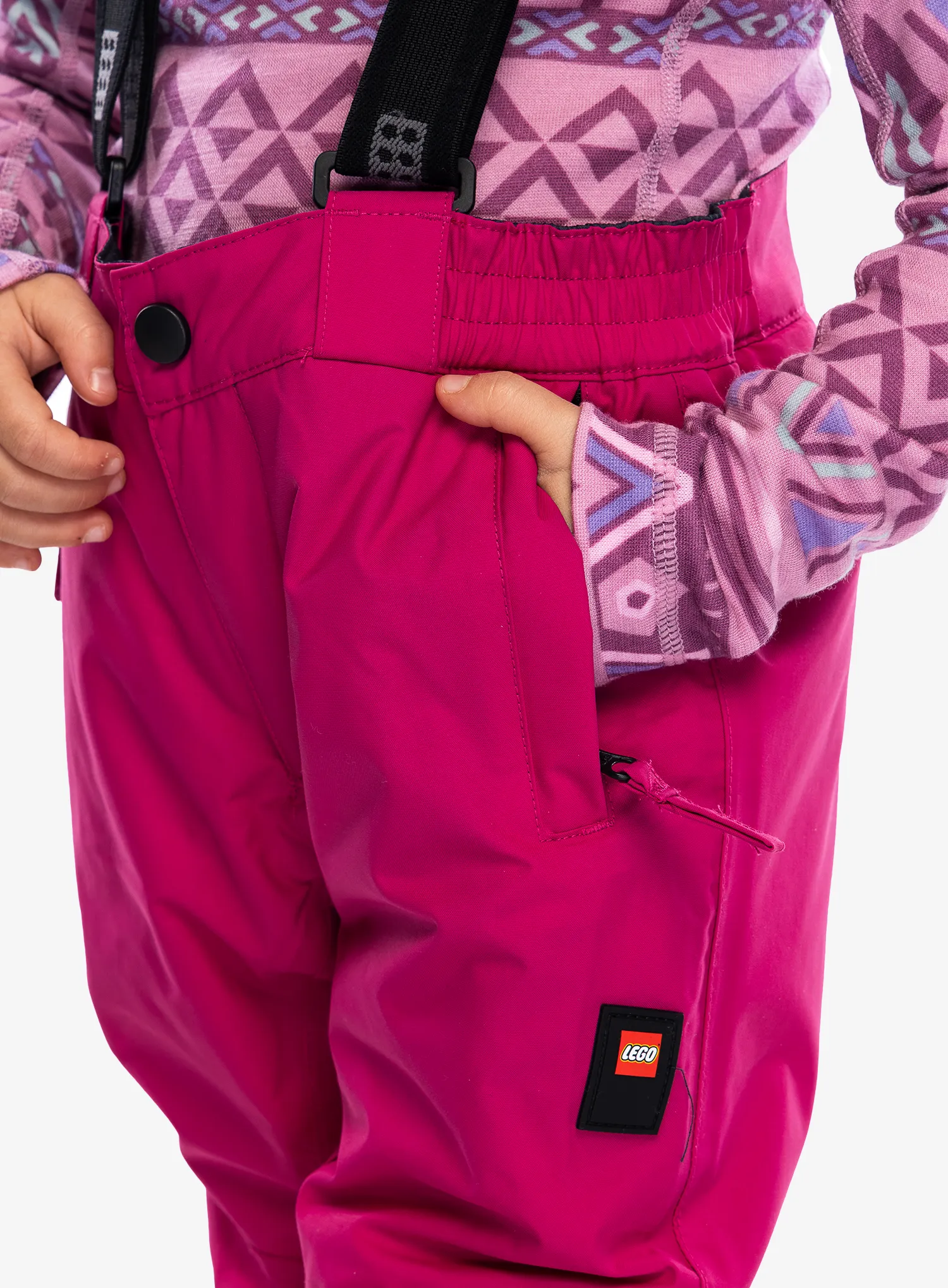 Lyžařské kalhoty LEGO Powai 708 - dark pink
