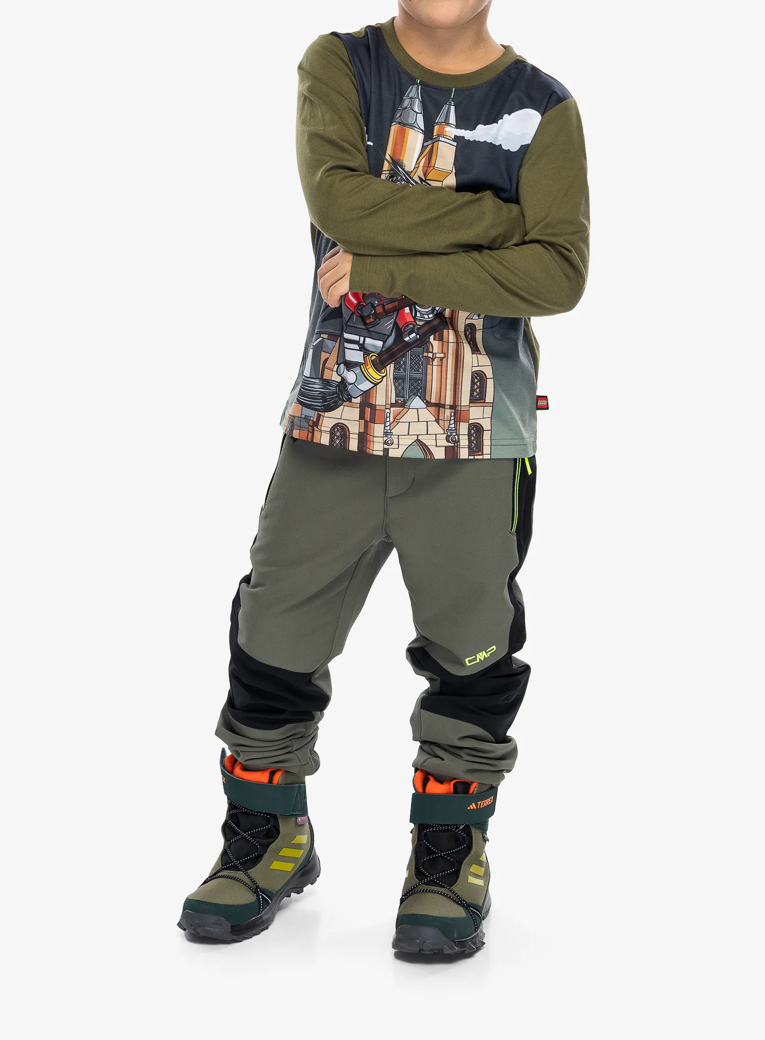 Dětská mikina LEGO Tano 706 - dark khaki