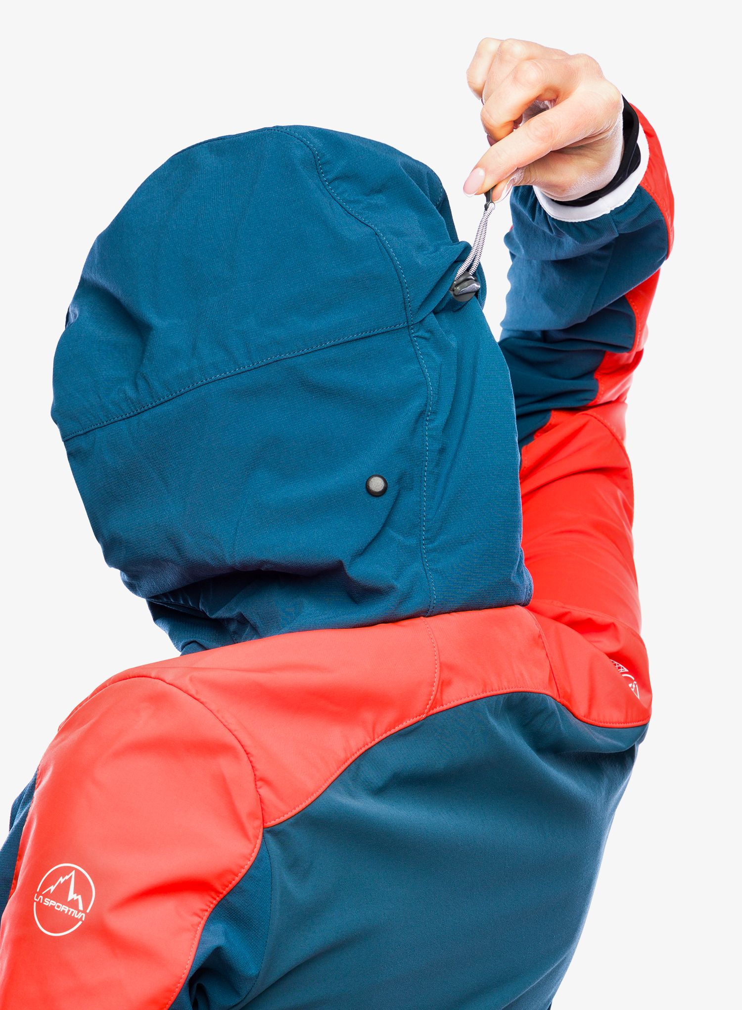 Softshellová bunda dámská La Sportiva Aequilibrium Softshell Jacket - storm blue/cherry tomato