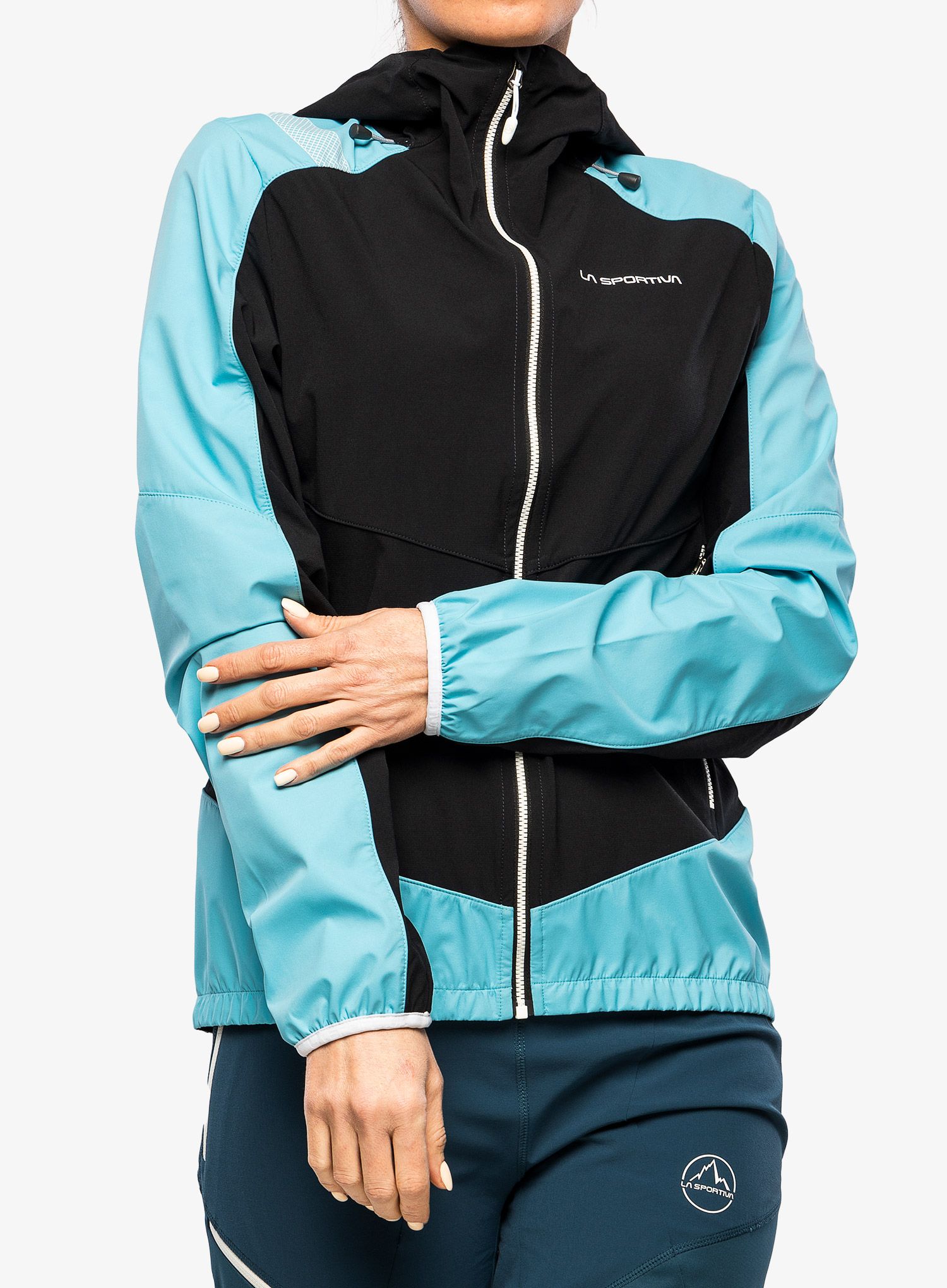 Softshellová bunda dámská La Sportiva Aequilibrium Softshell Jacket  - black/malibu blue