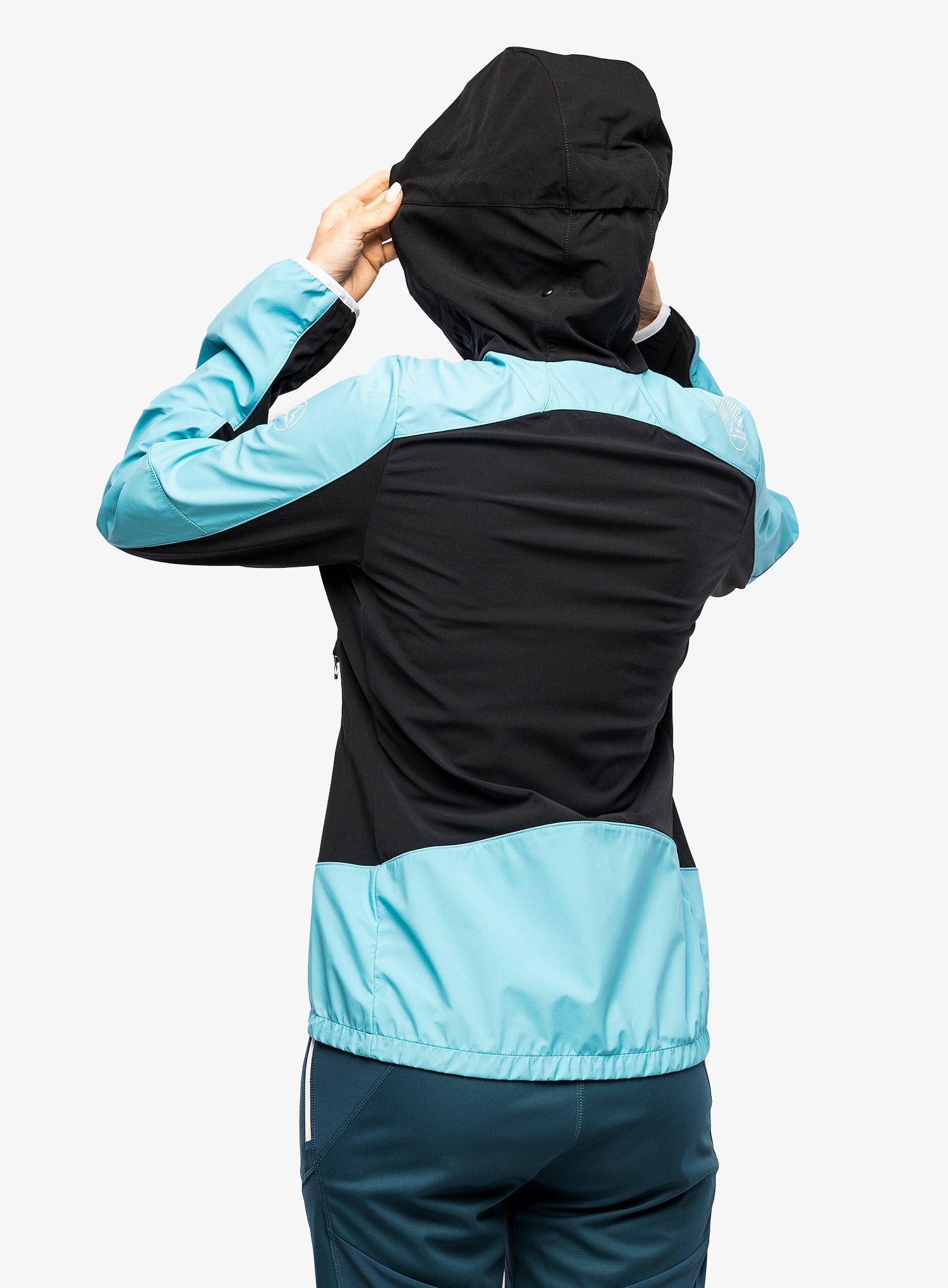 Softshellová bunda dámská La Sportiva Aequilibrium Softshell Jacket  - black/malibu blue
