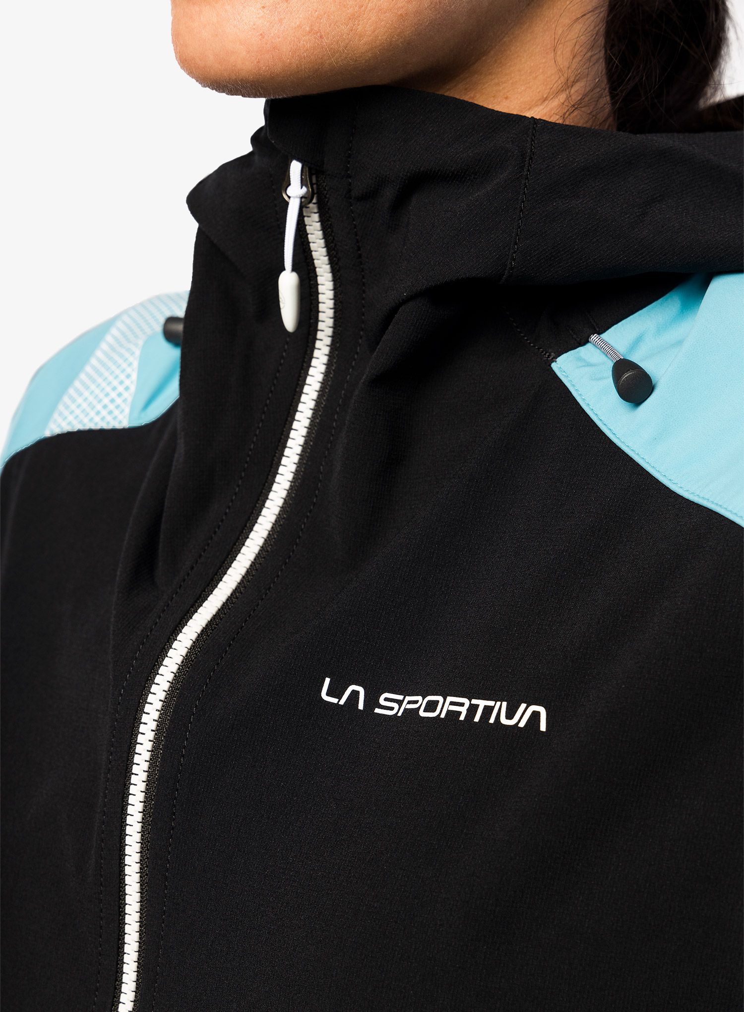 Softshellová bunda dámská La Sportiva Aequilibrium Softshell Jacket  - black/malibu blue