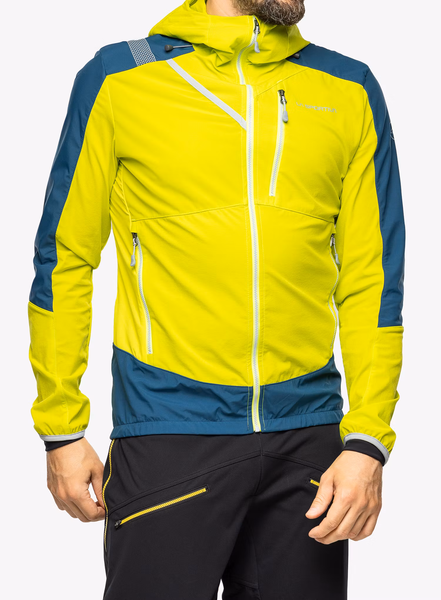 Softshellová bunda La Sportiva Aequilibrium Softshell Jkt - lime punch/storm blue