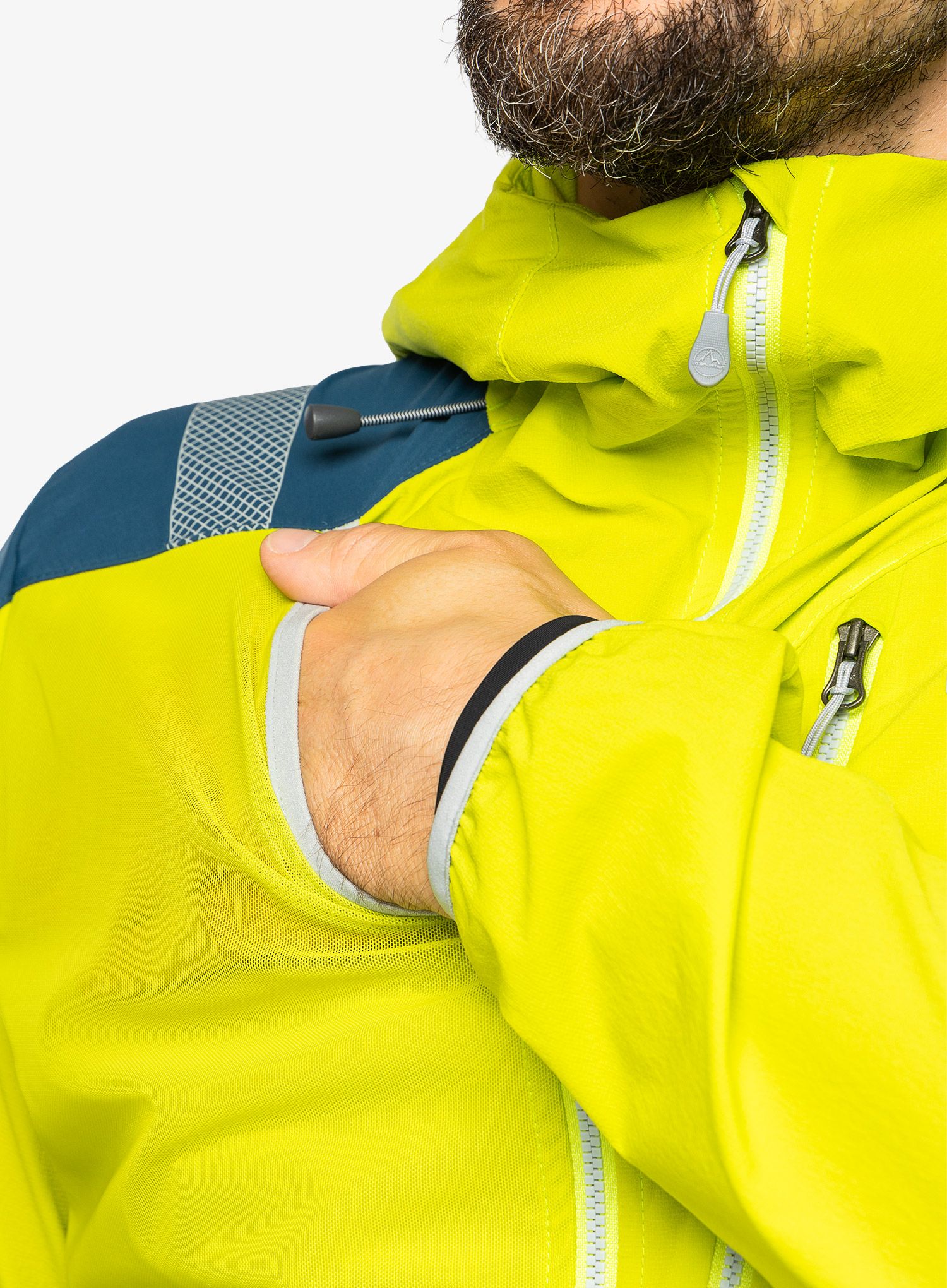 Softshellová bunda La Sportiva Aequilibrium Softshell Jkt - lime punch/storm blue