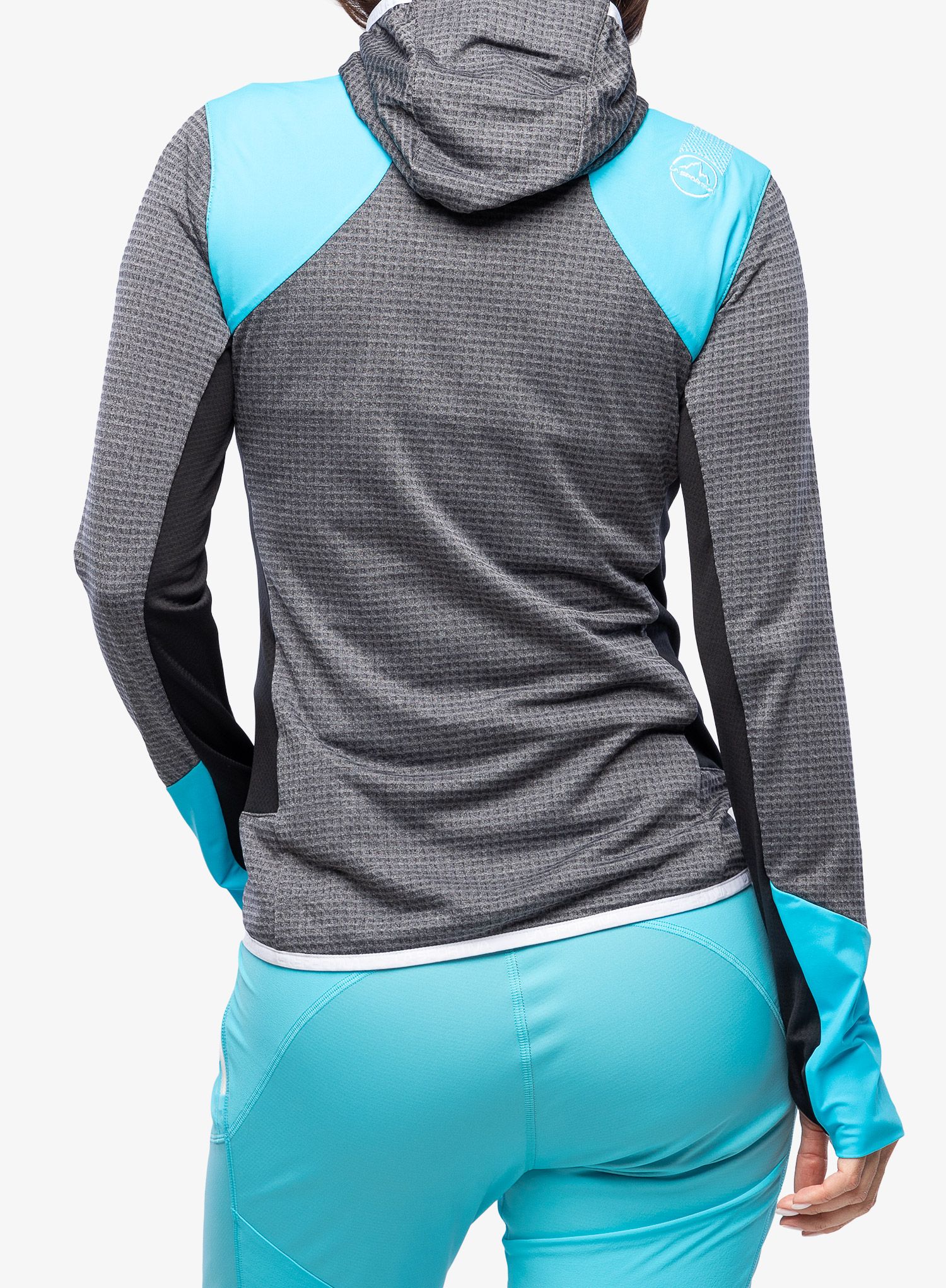 Dámská mikina s kapucí La Sportiva Aequilibrium Thermal Hoody - black/malibu blue